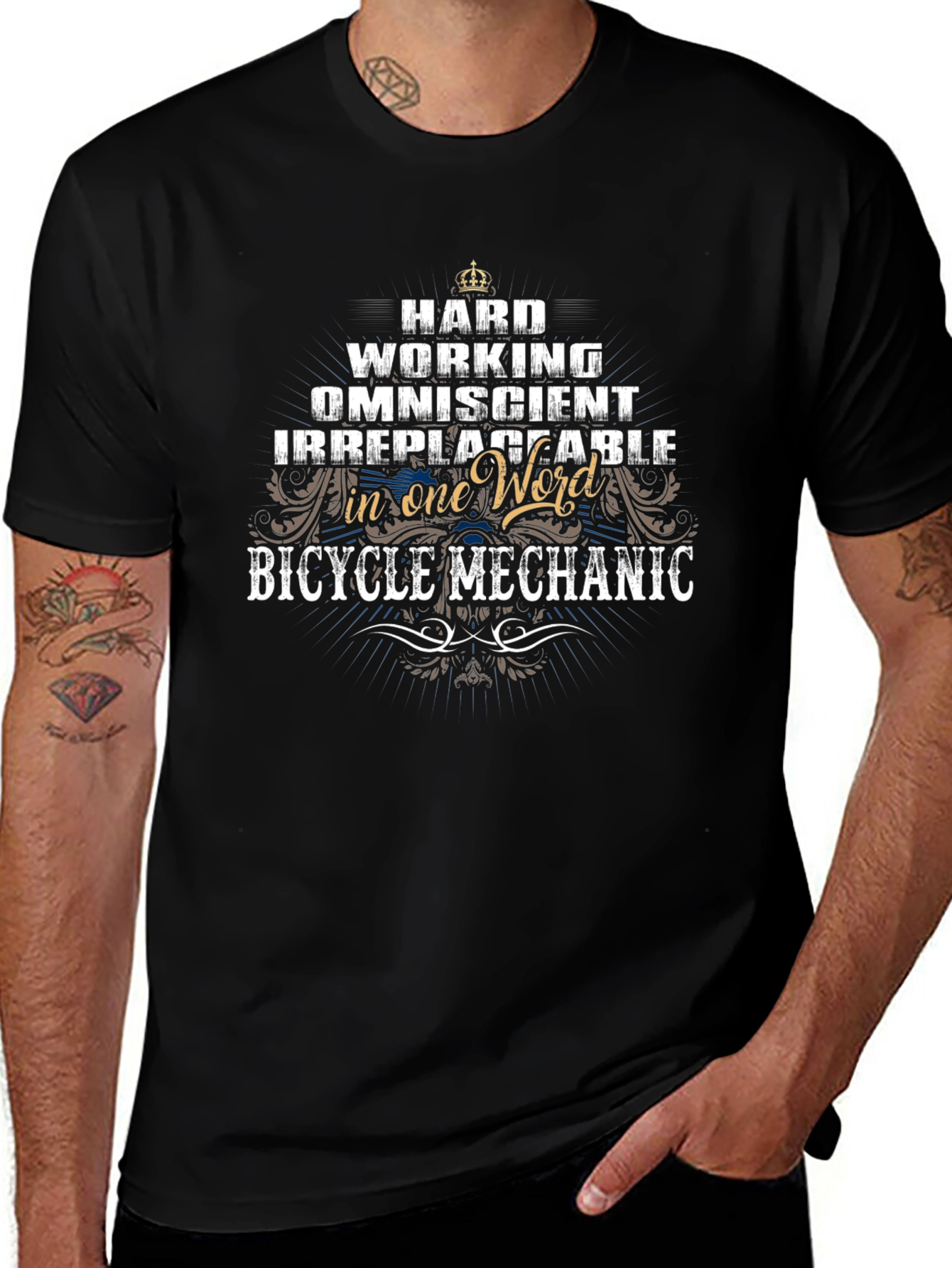 Camiseta Mecánico de Bicicletas: Trabajador Omnisciente Irremplazable