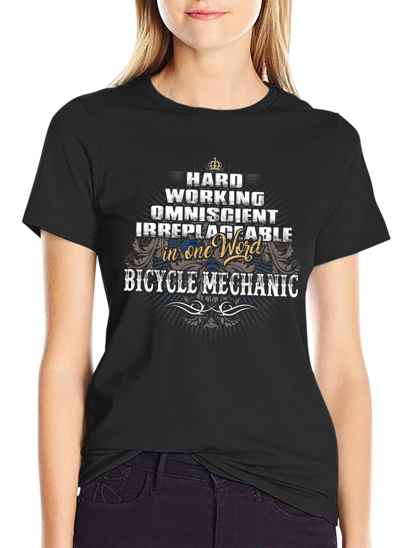 Camiseta Mecánico de Bicicletas: Trabajador Omnisciente Irremplazable