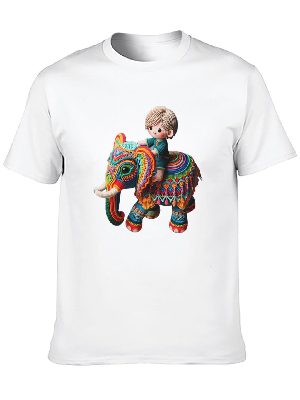 Camiseta Negra con Diseño de Elefante Infantil