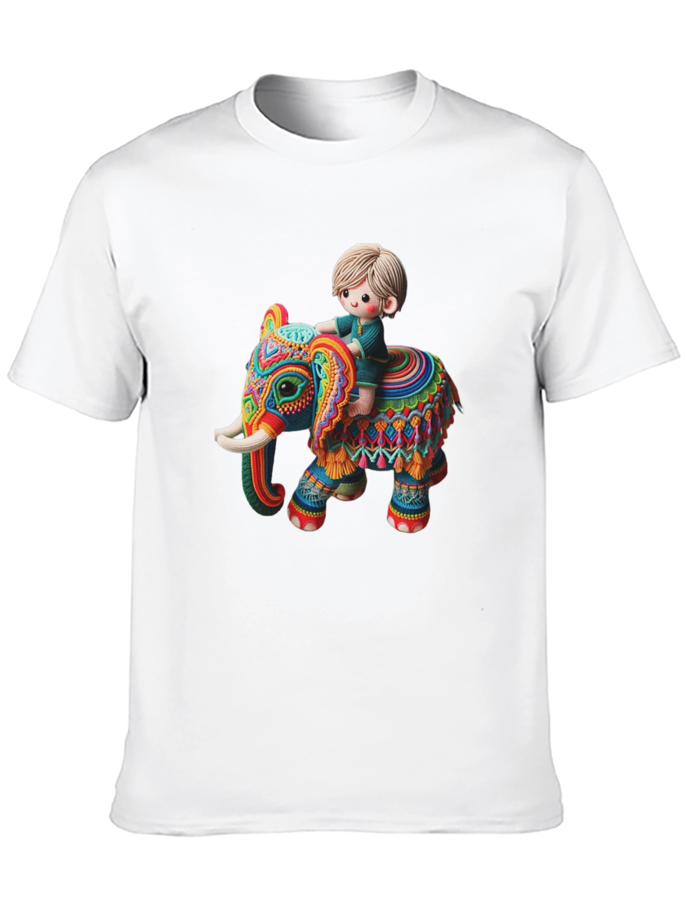 Camiseta Negra con Diseño de Elefante Infantil