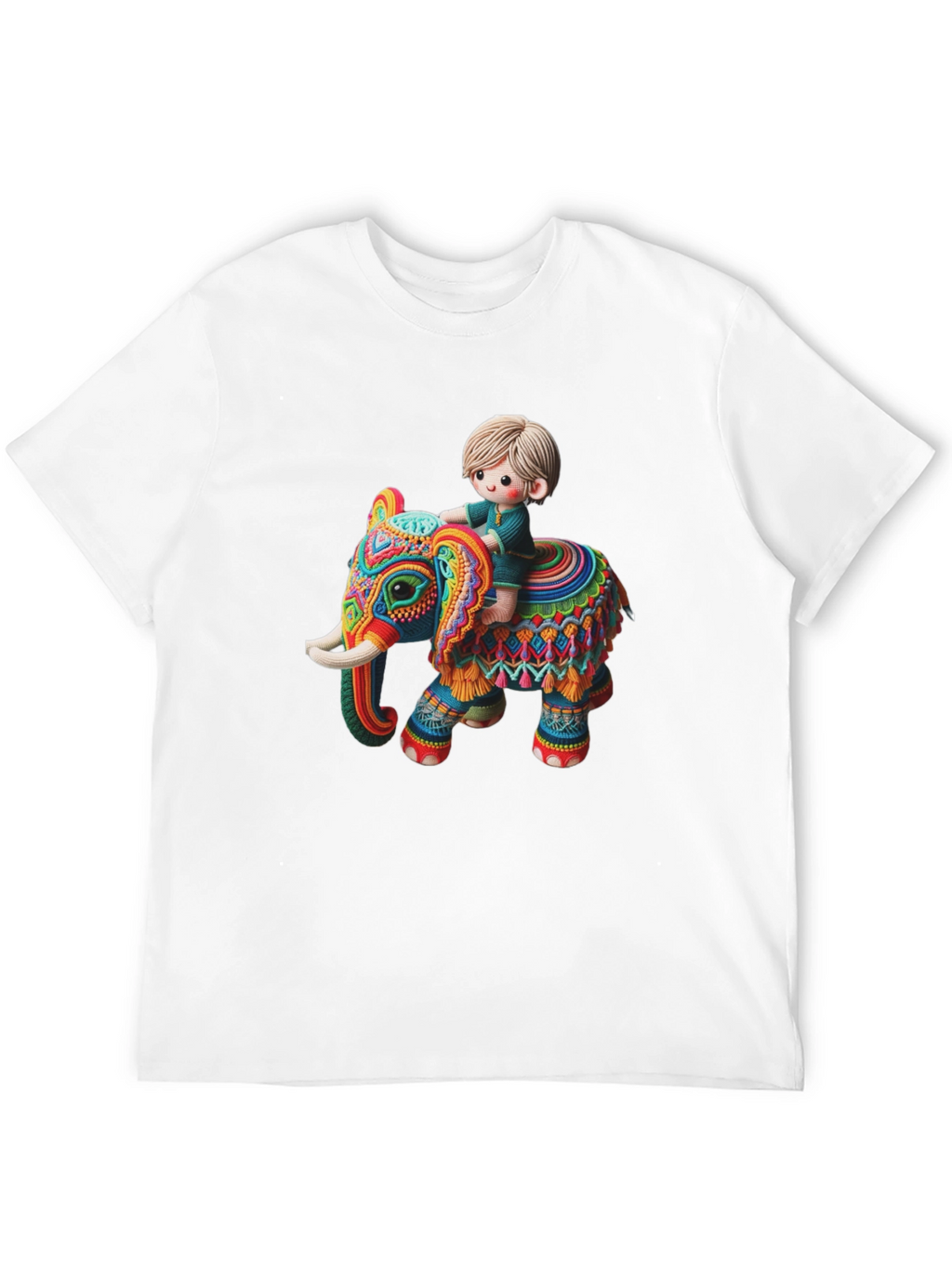Camiseta Negra con Diseño de Elefante Infantil