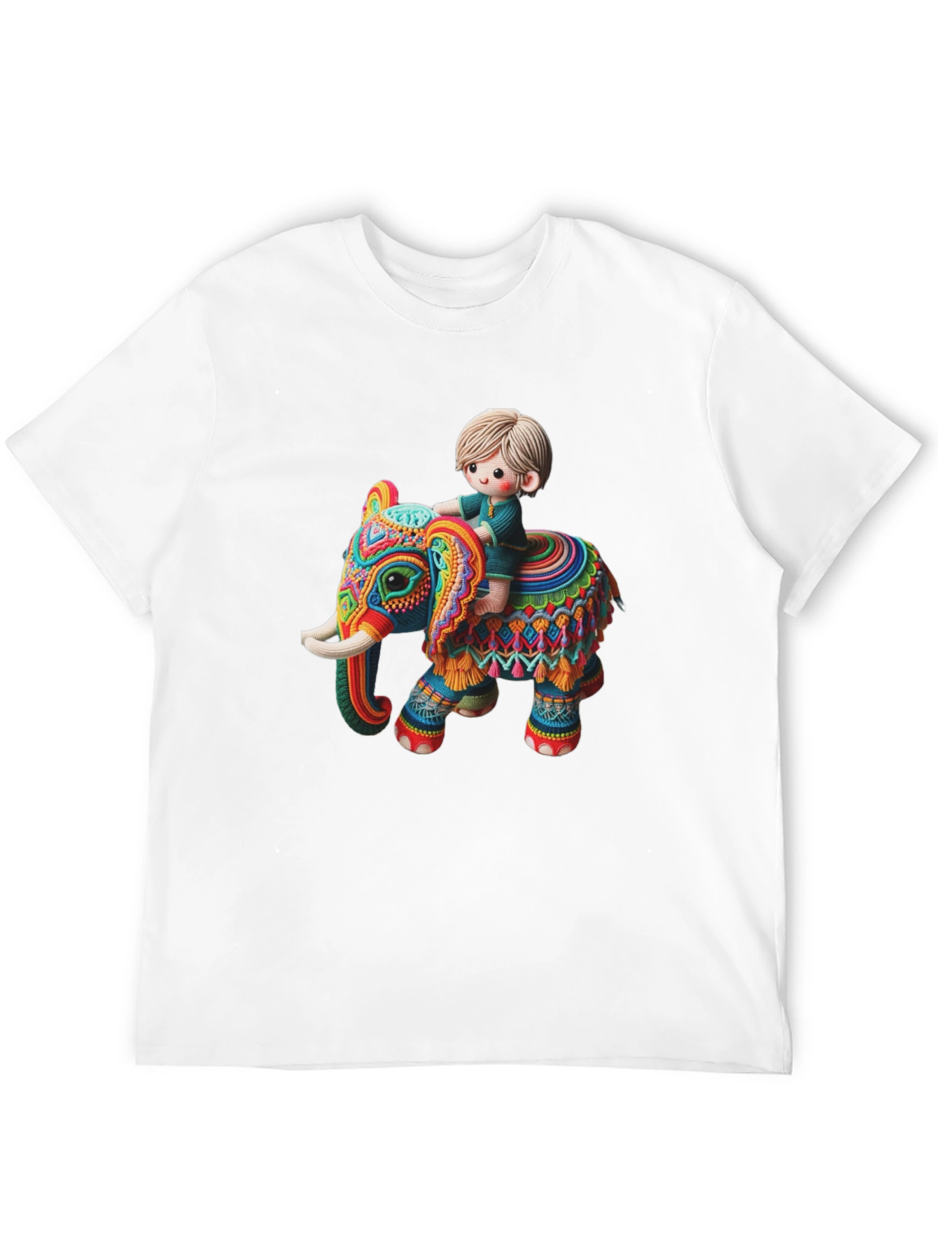 Camiseta Negra con Diseño de Elefante Infantil