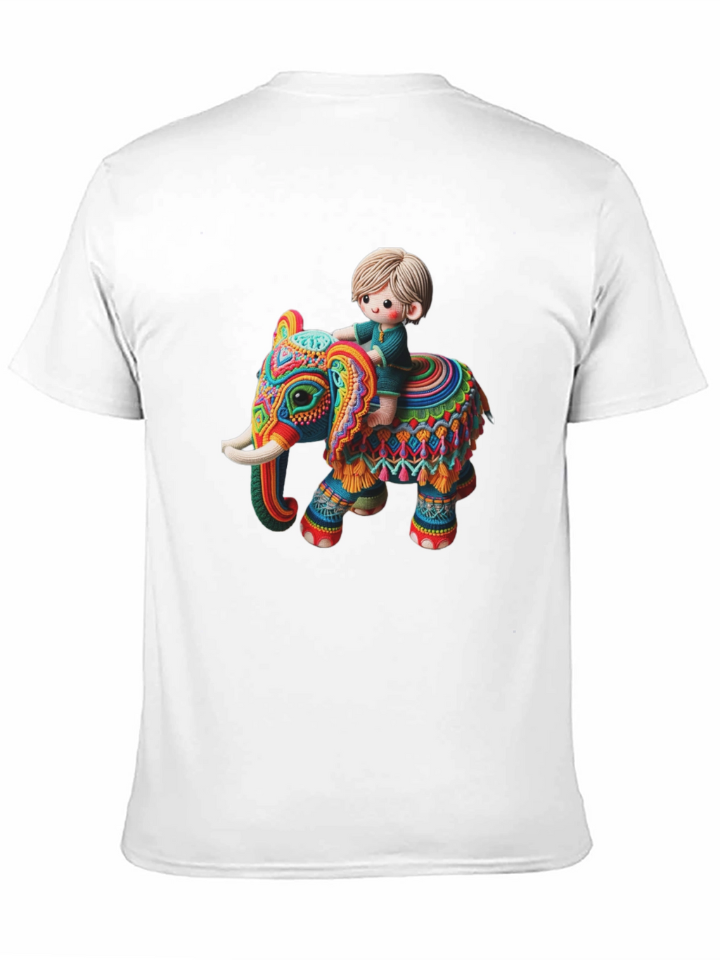Camiseta Negra con Diseño de Elefante Infantil
