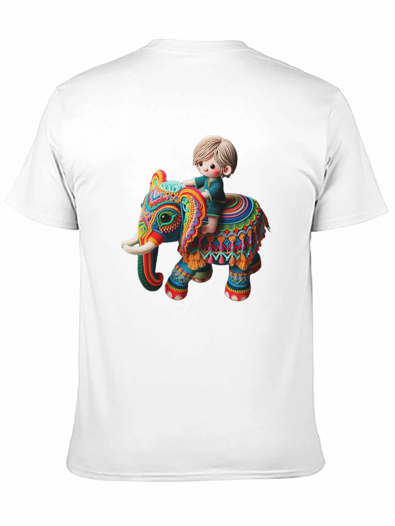 Camiseta Negra con Diseño de Elefante Infantil