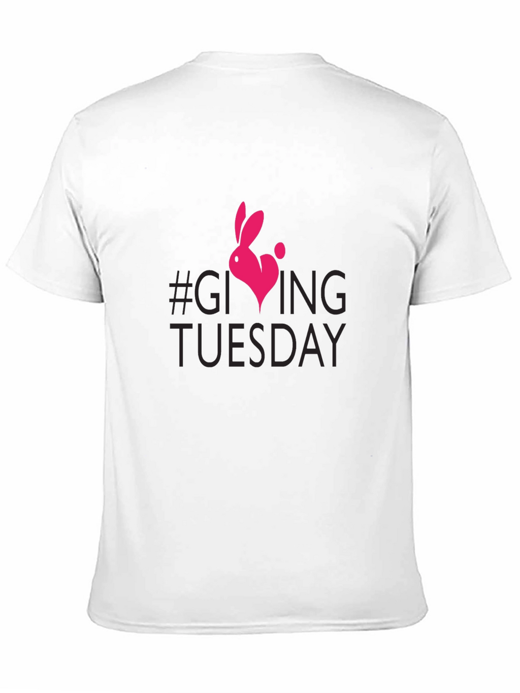 Camiseta Negra #GivingTuesday con Conejo Corazón