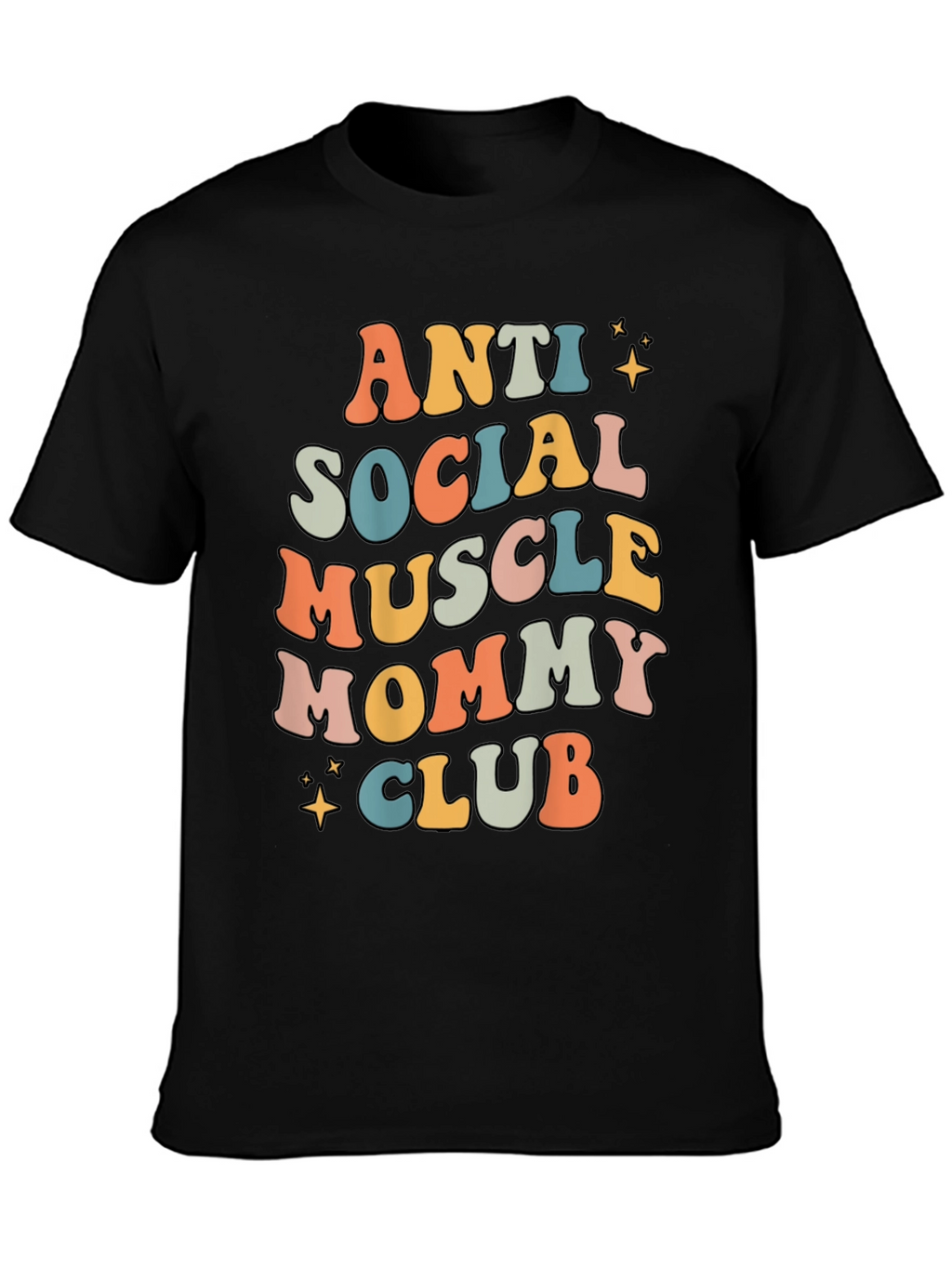 Camiseta Anti Social Muscle Mommy Club Negra
