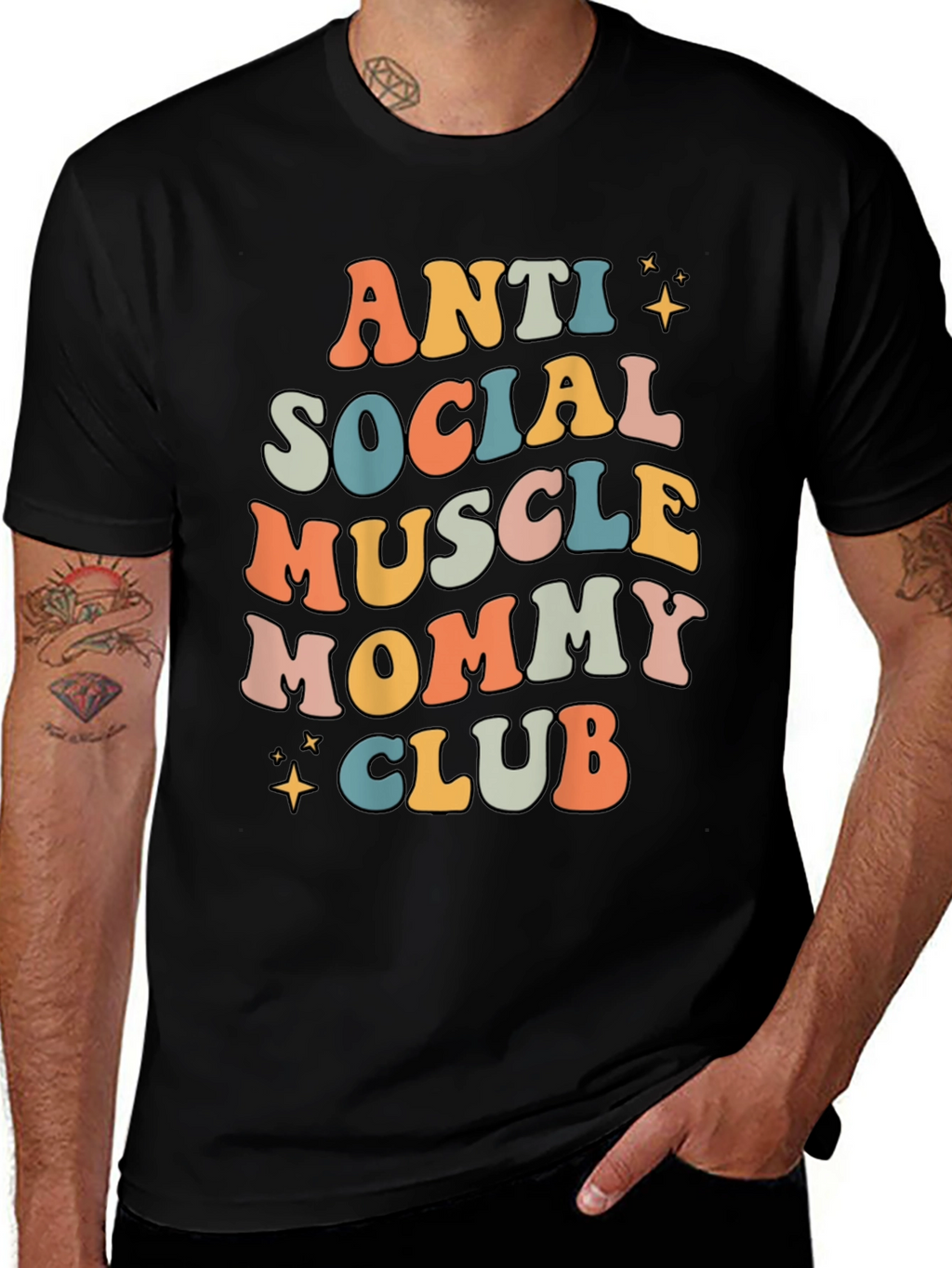 Camiseta Anti Social Muscle Mommy Club Negra