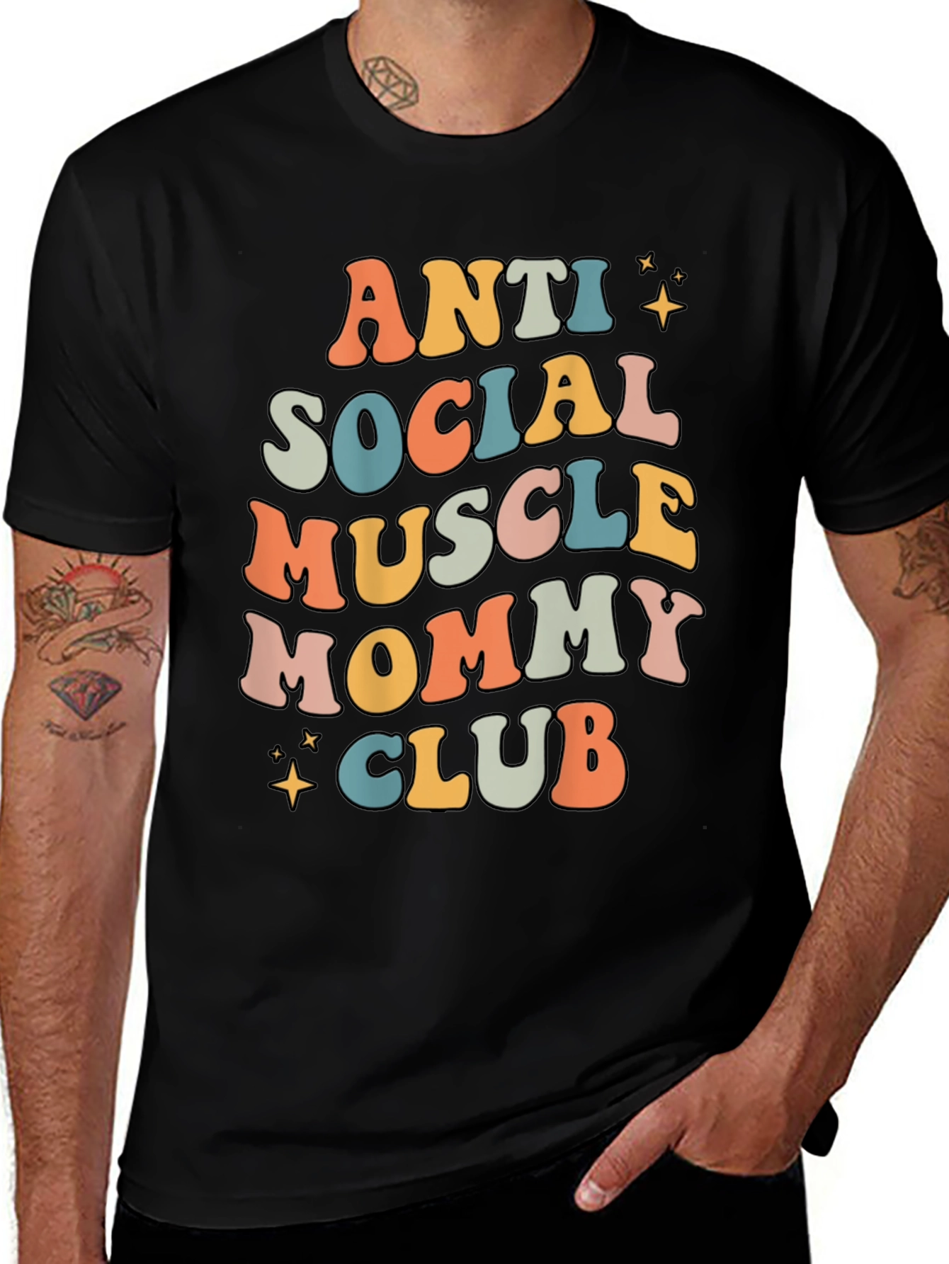 Camiseta Anti Social Muscle Mommy Club Negra