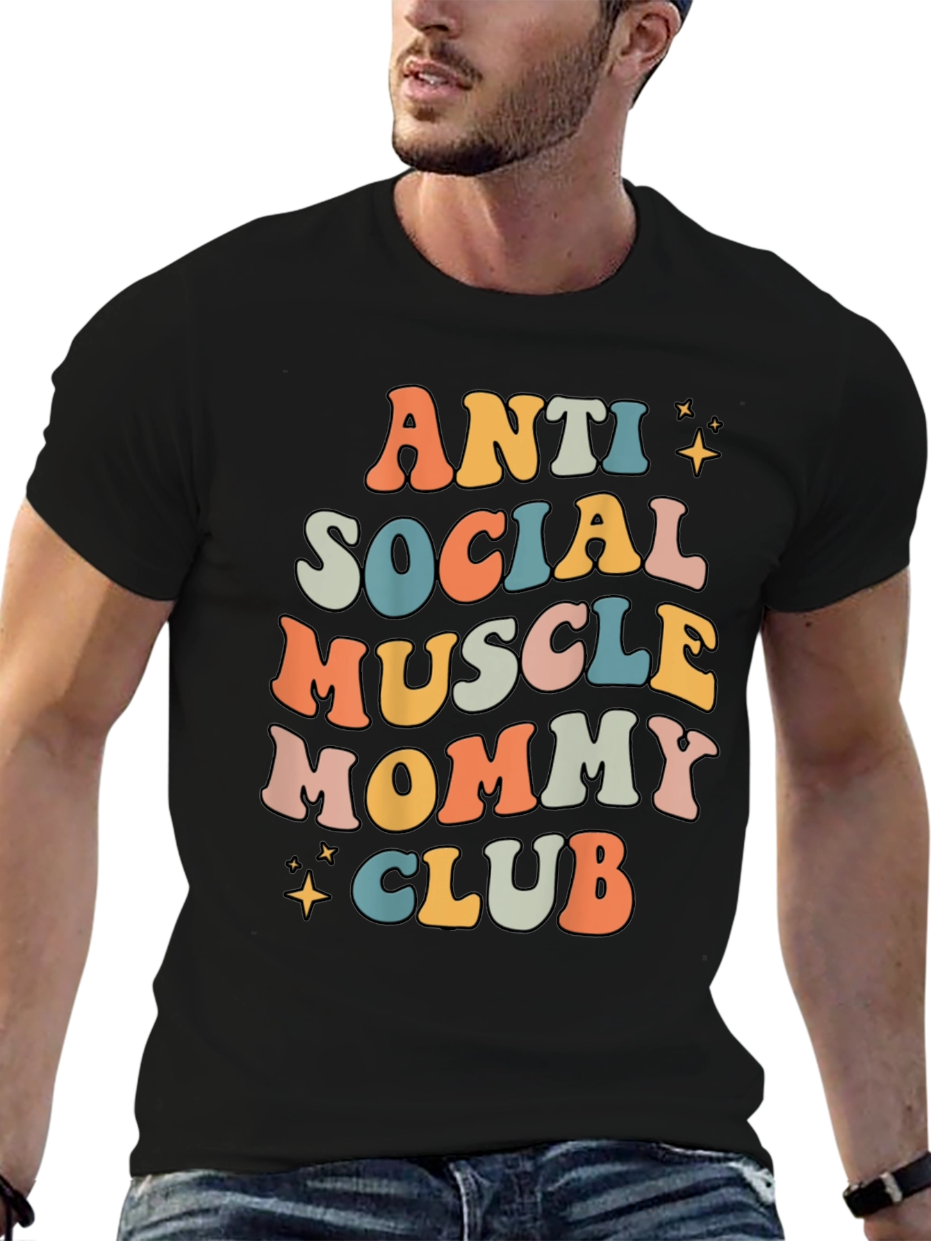 Camiseta Anti Social Muscle Mommy Club Negra