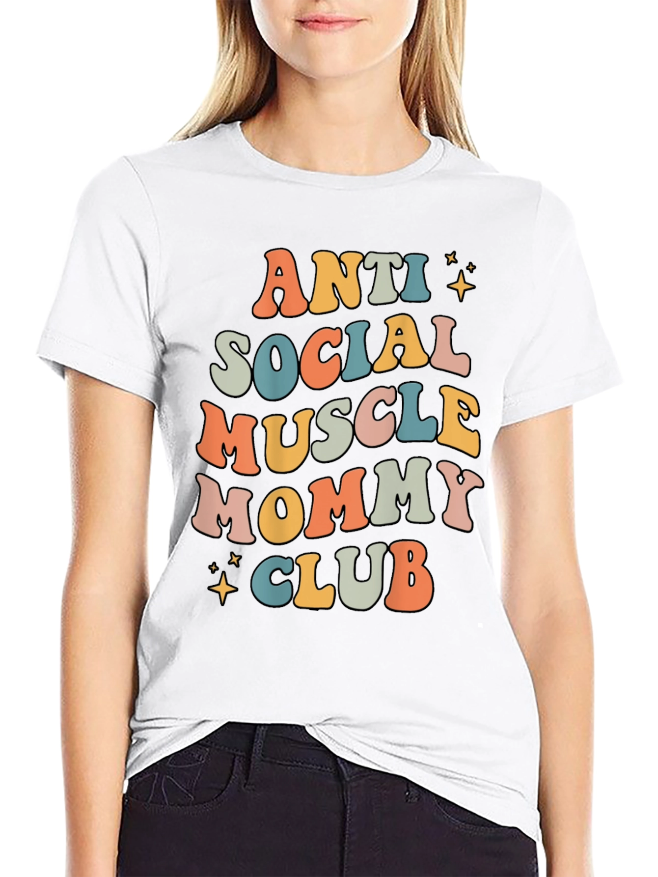 Camiseta Anti Social Muscle Mommy Club Negra