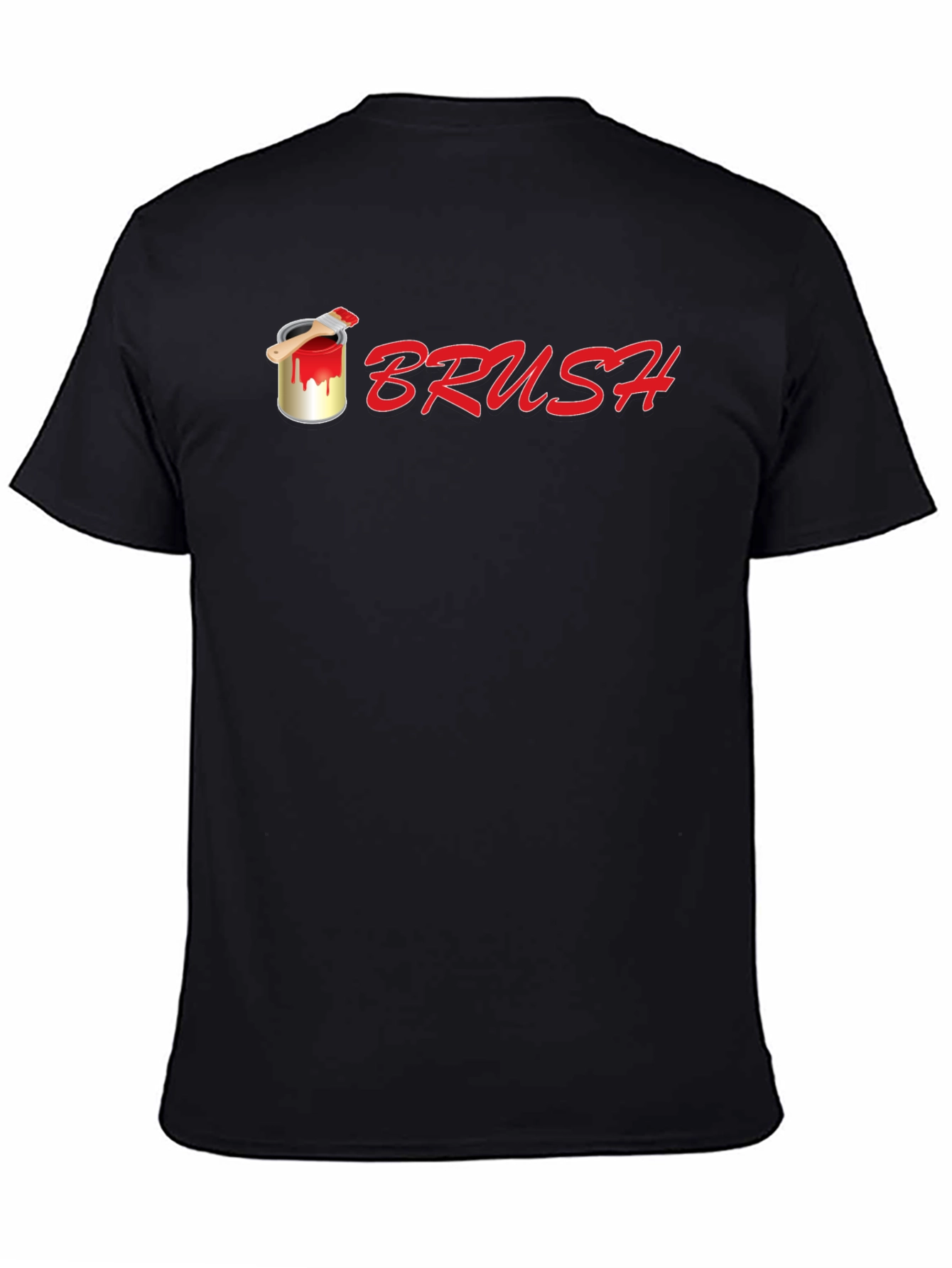Camiseta Negra Brush con Diseño de Pintura