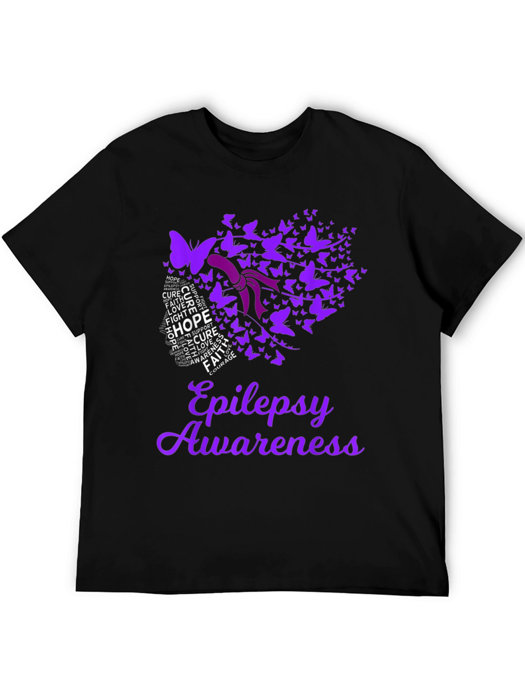Camiseta Conciencia Epilepsia Diseño Mariposa