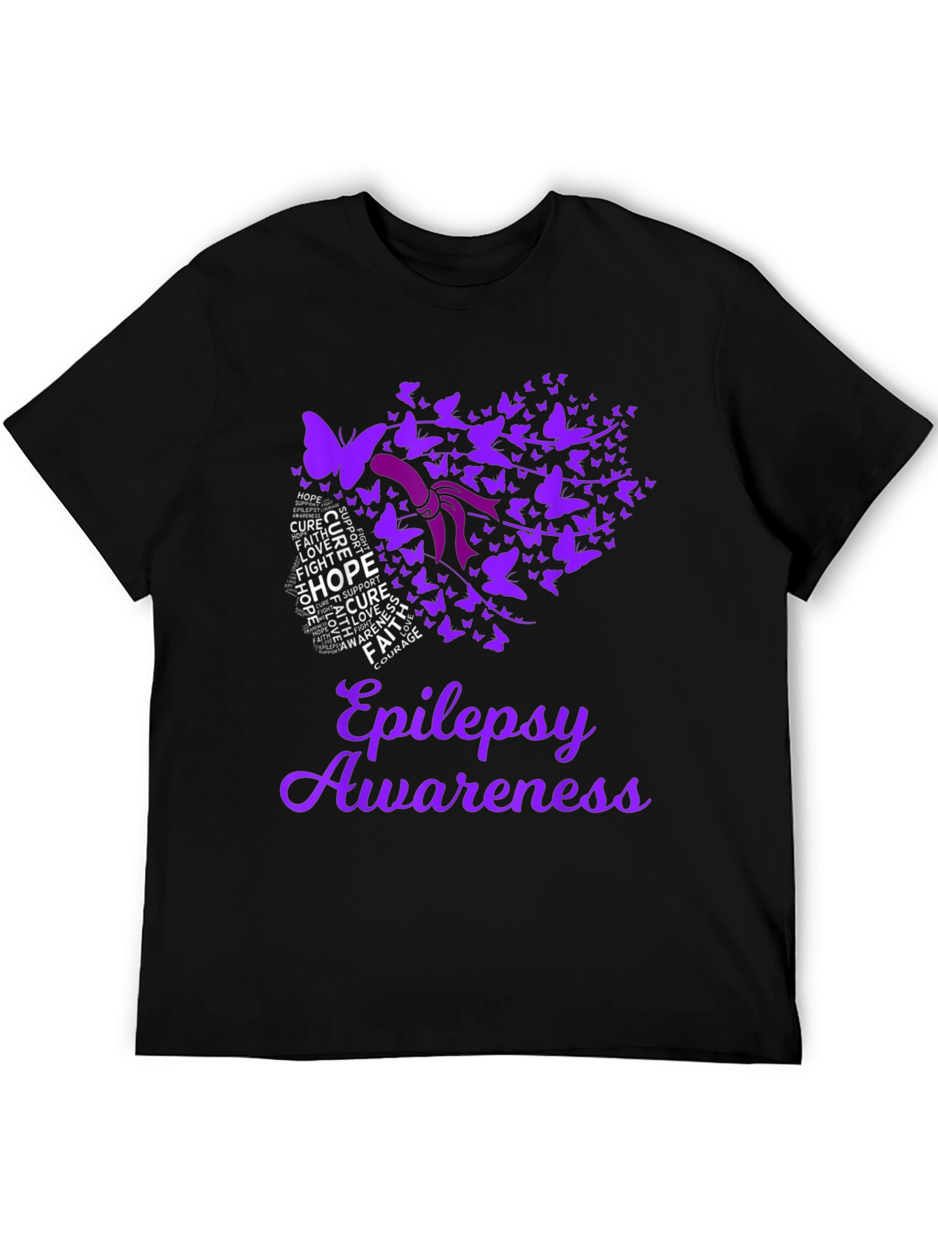 Camiseta Conciencia Epilepsia Diseño Mariposa
