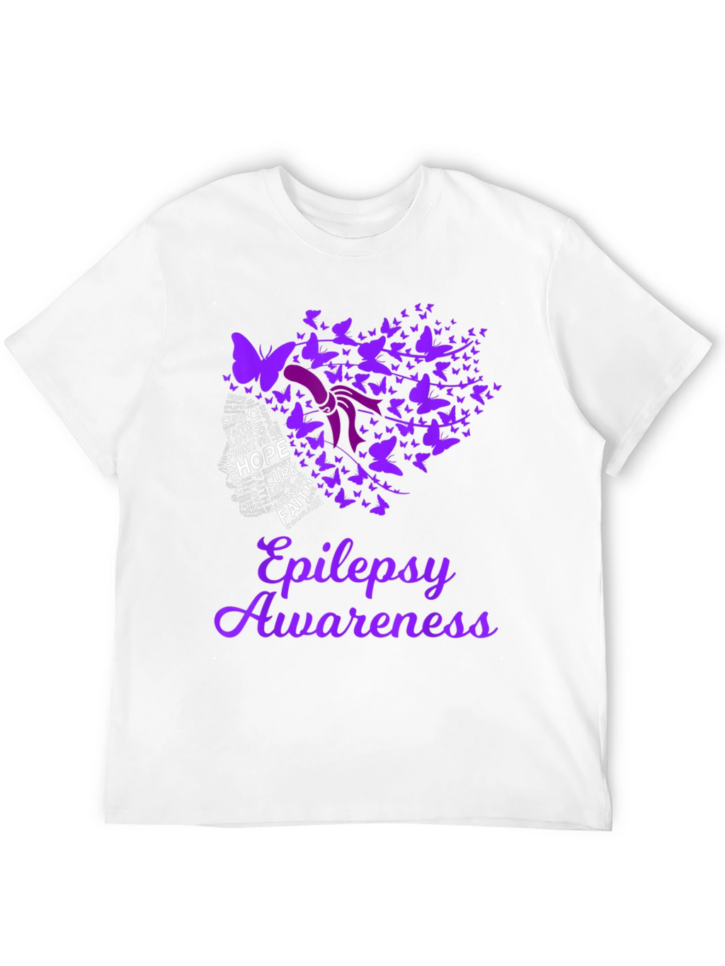 Camiseta Conciencia Epilepsia Diseño Mariposa