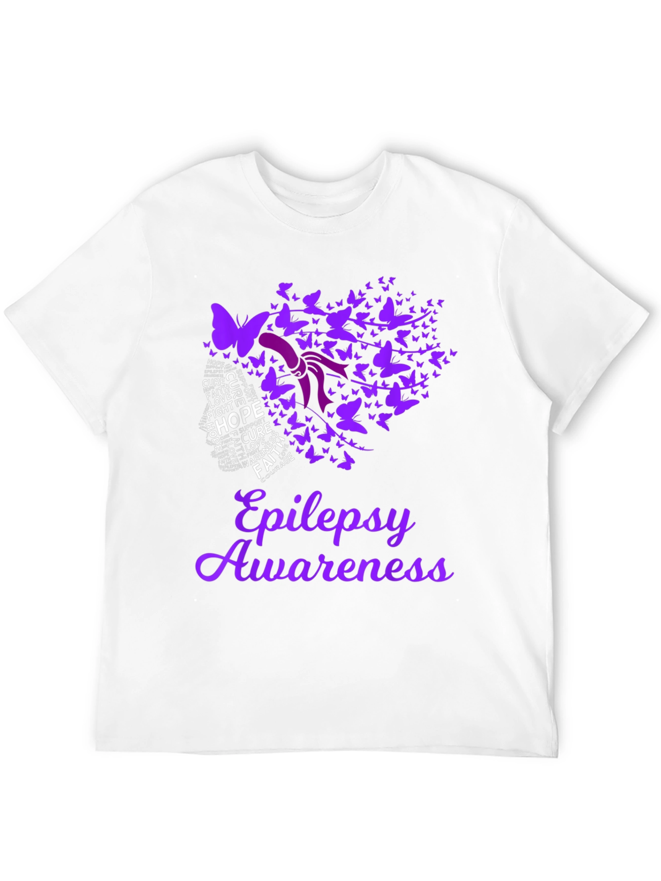 Camiseta Conciencia Epilepsia Diseño Mariposa