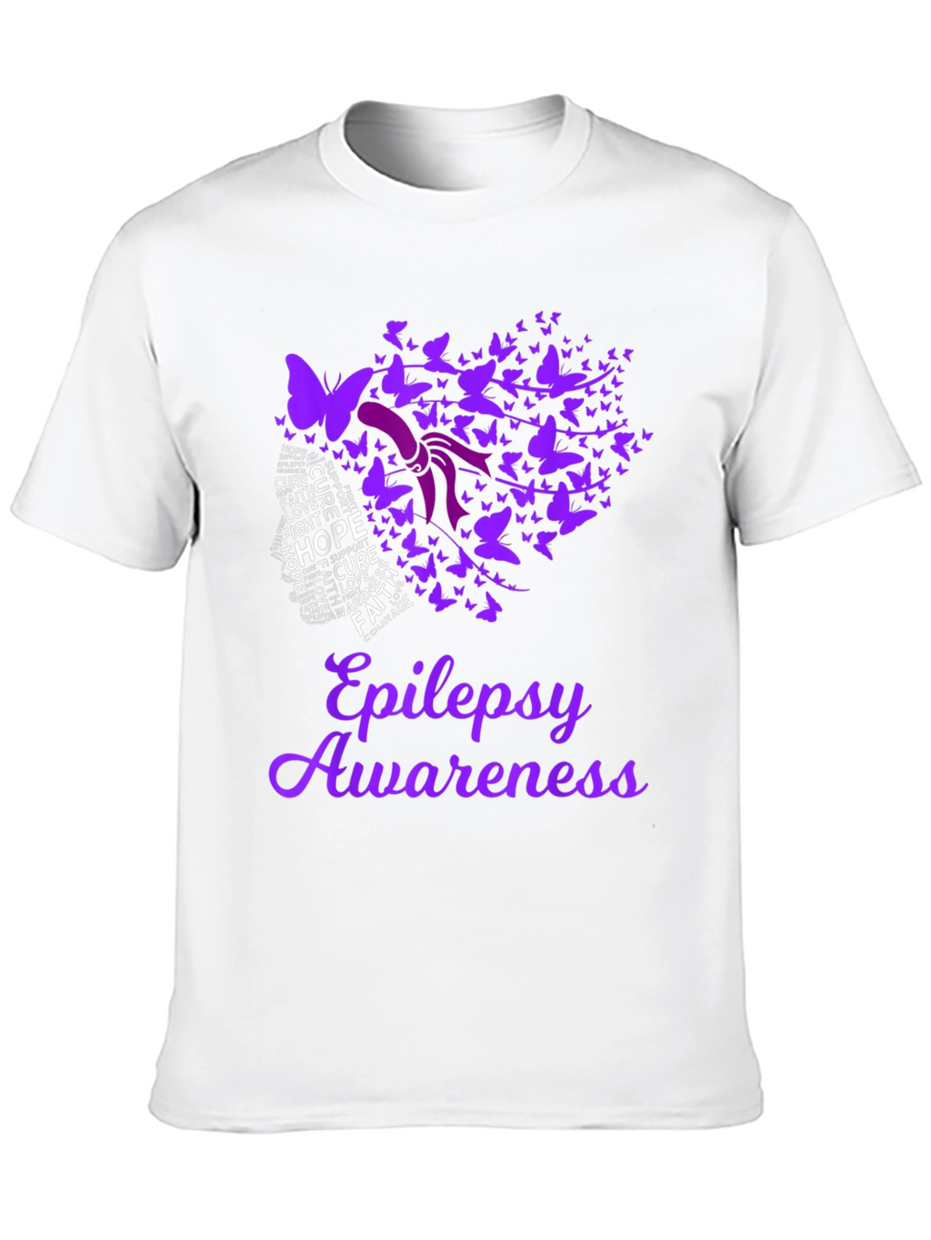 Camiseta Conciencia Epilepsia Diseño Mariposa