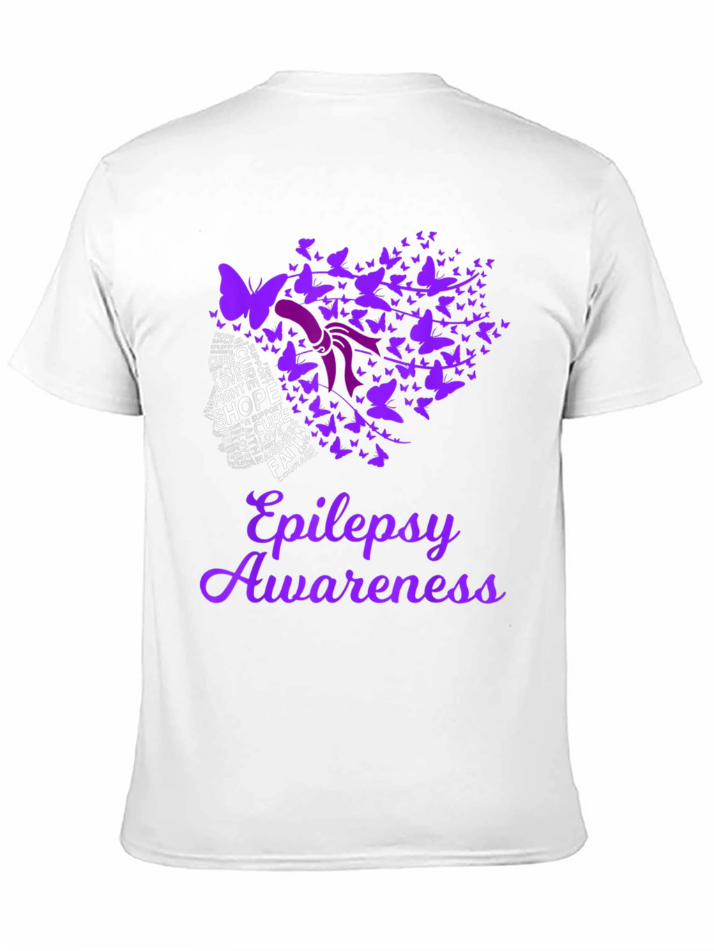 Camiseta Conciencia Epilepsia Diseño Mariposa