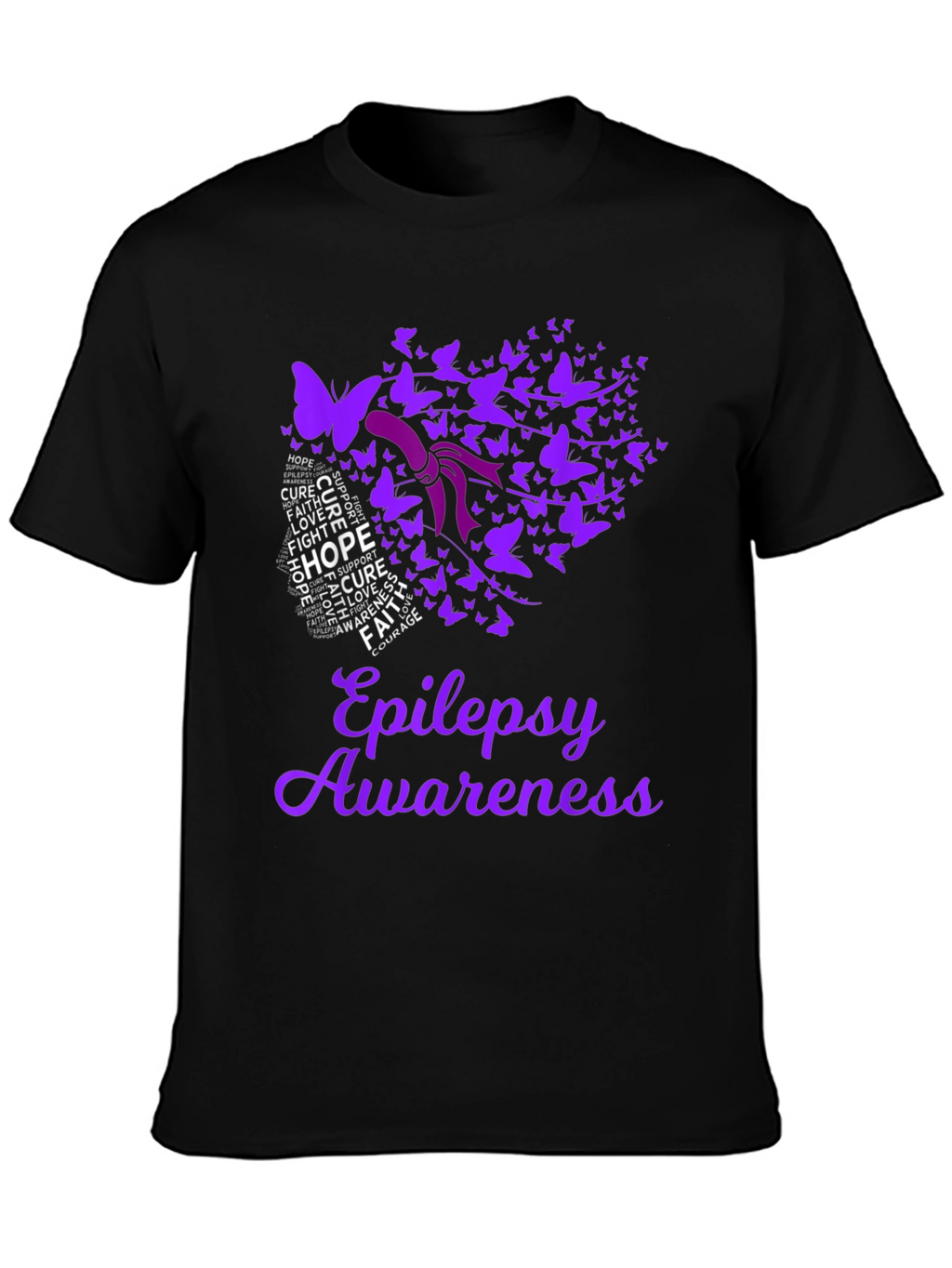 Camiseta Conciencia Epilepsia Diseño Mariposa