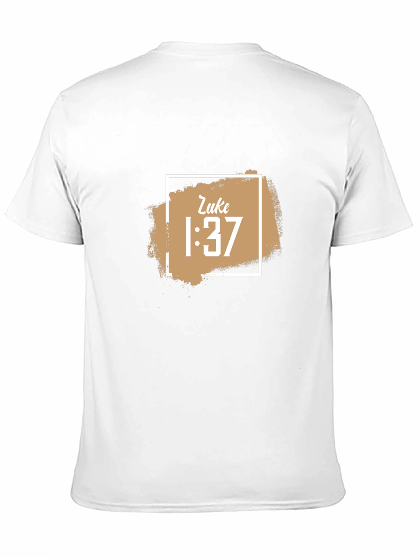 Camiseta Hombre Negra con Diseño Religioso Luke 1:37