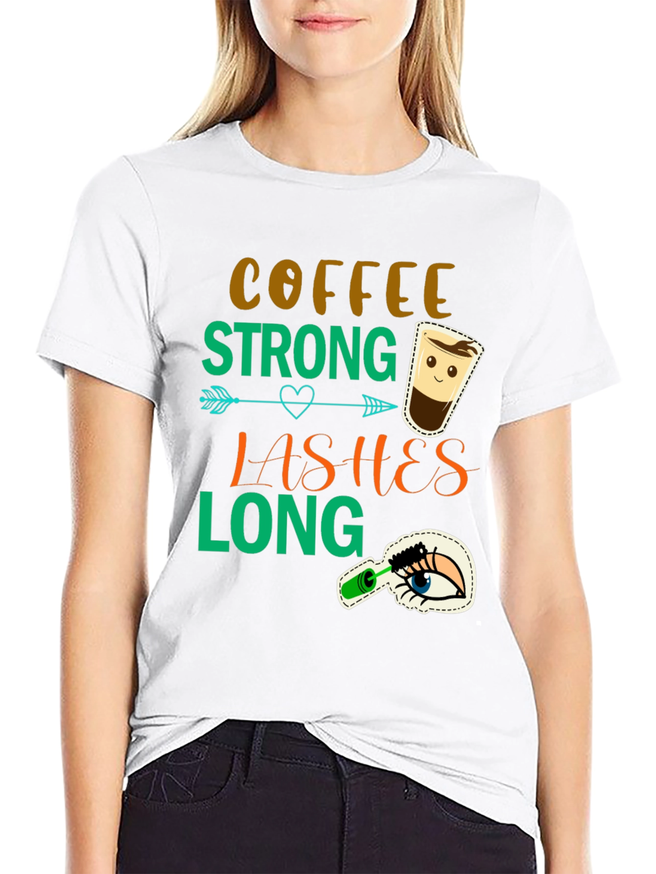 Camiseta Coffee Strong Lashes Long