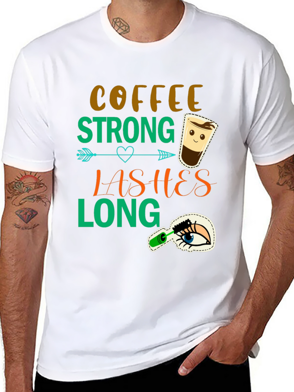 Camiseta Coffee Strong Lashes Long