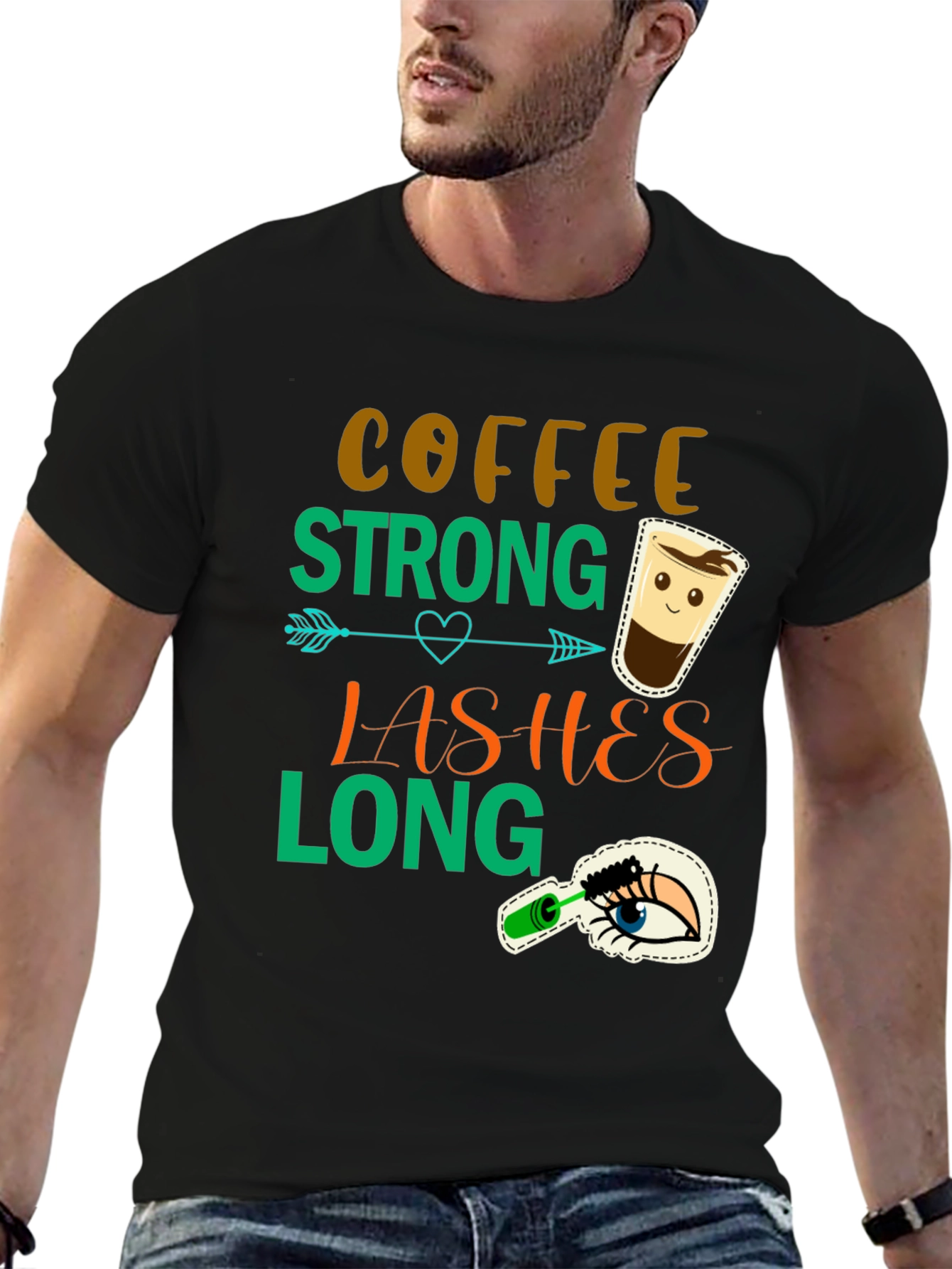 Camiseta Coffee Strong Lashes Long