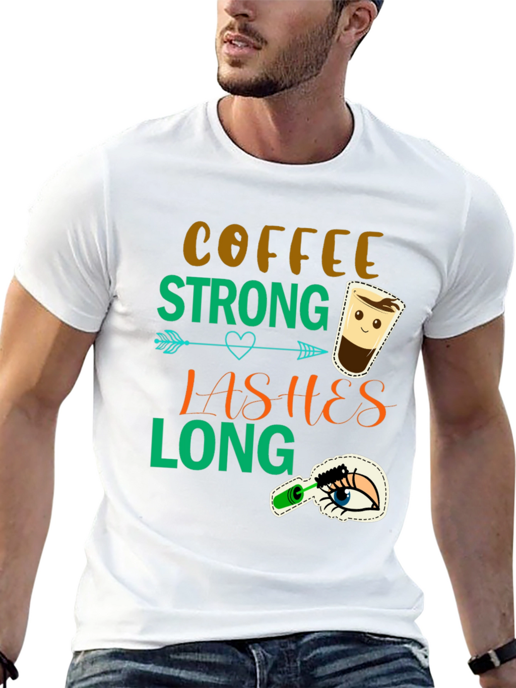 Camiseta Coffee Strong Lashes Long