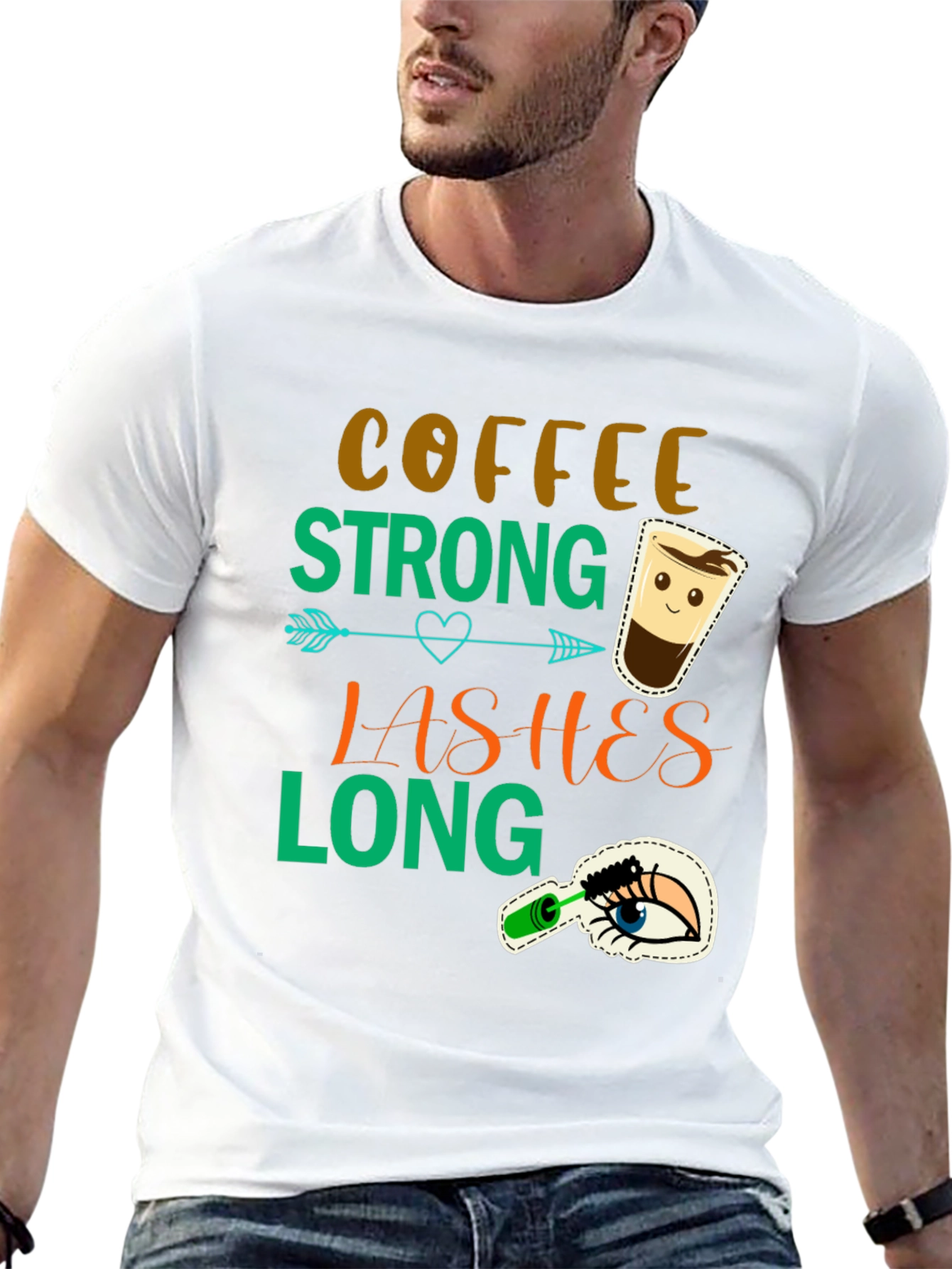 Camiseta Coffee Strong Lashes Long
