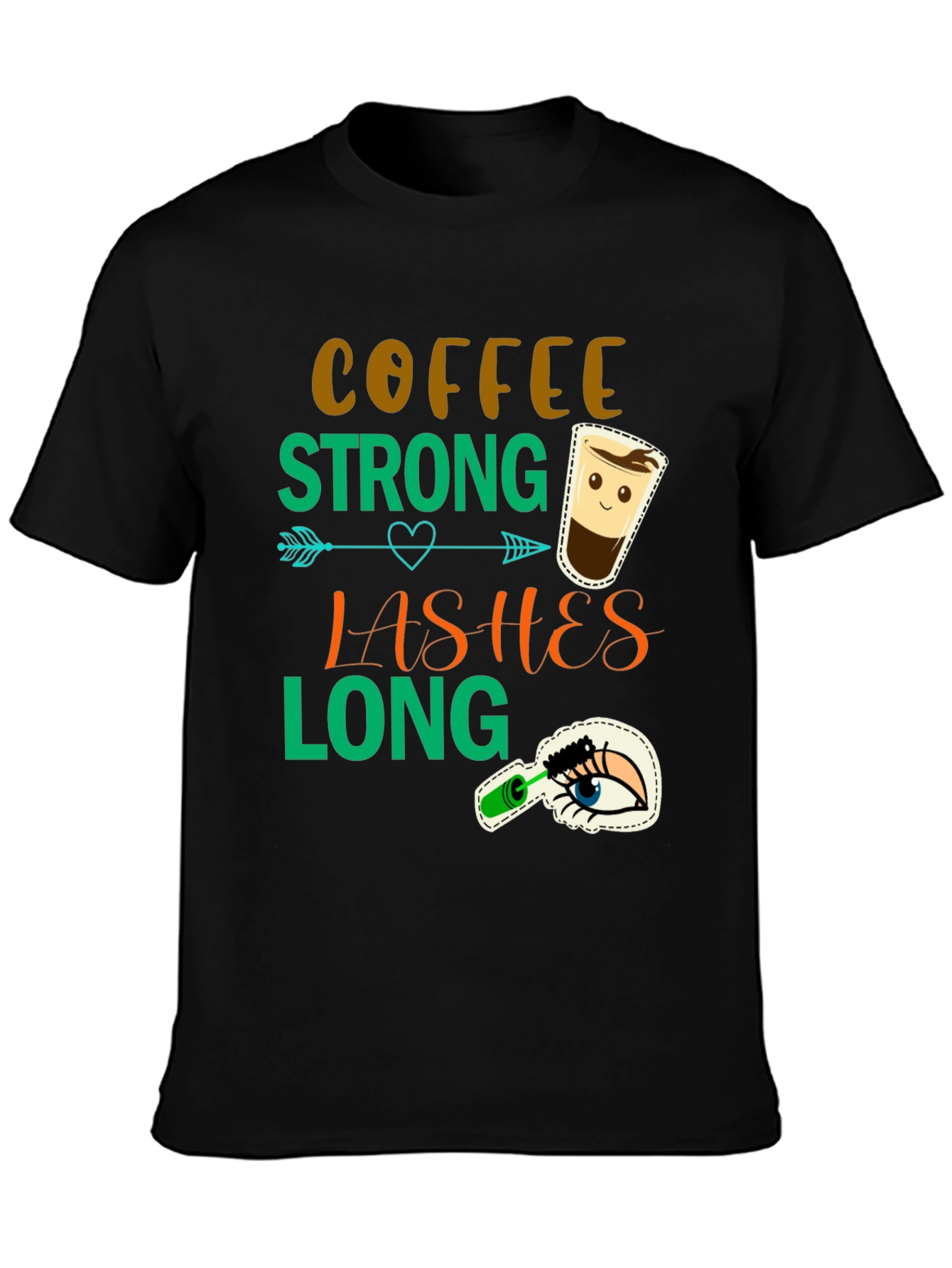 Camiseta Coffee Strong Lashes Long