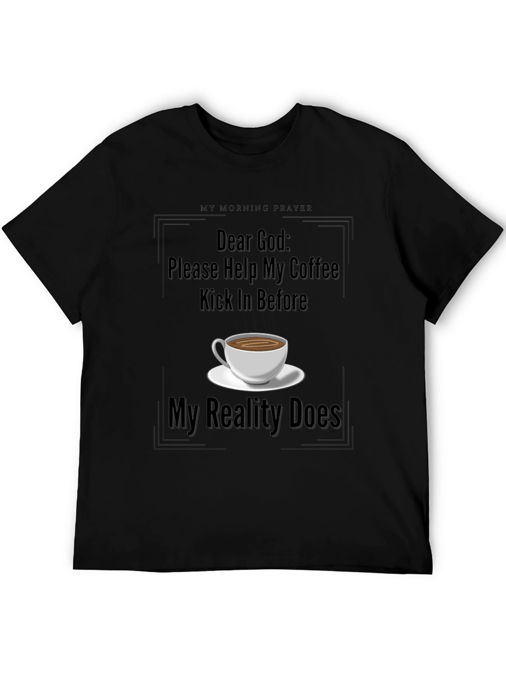 Camiseta Negra Café y Oración