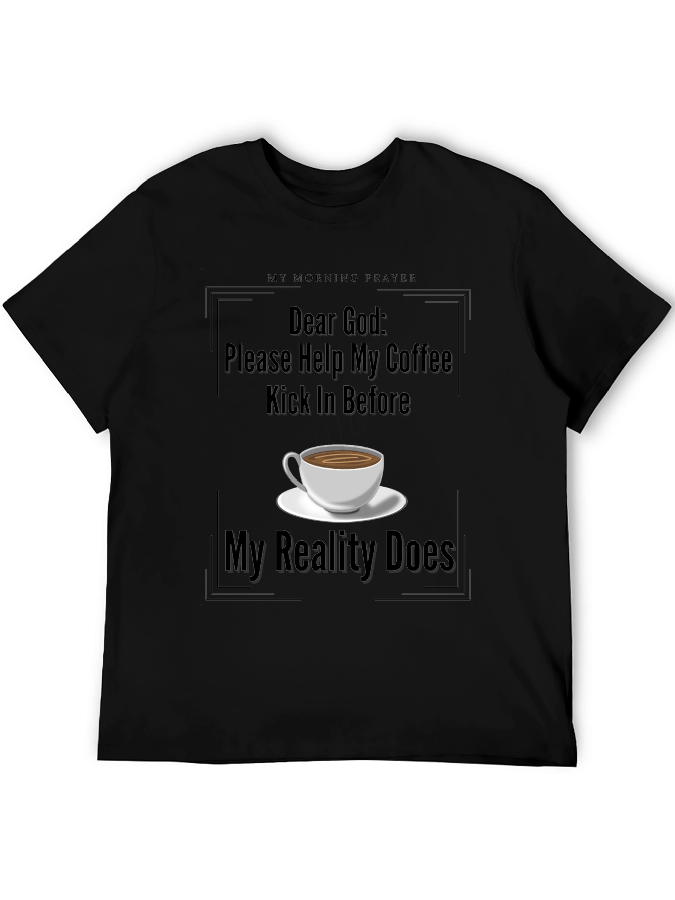 Camiseta Negra Café y Oración