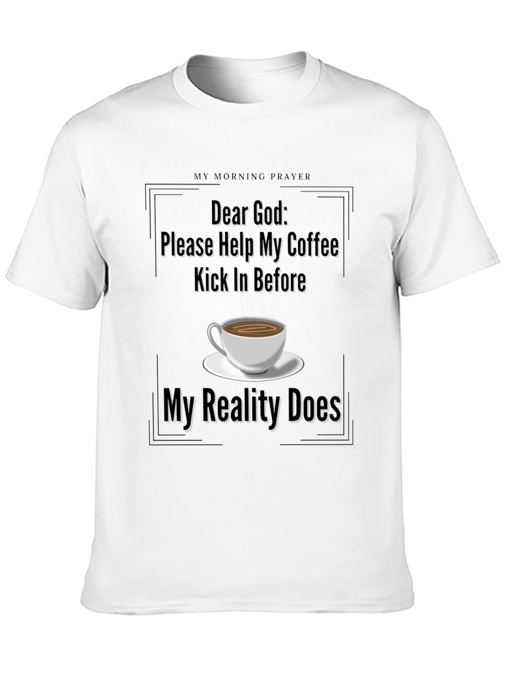 Camiseta Negra Café y Oración