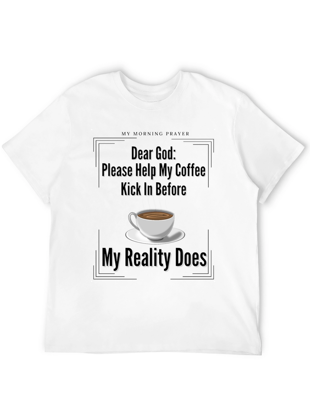 Camiseta Negra Café y Oración