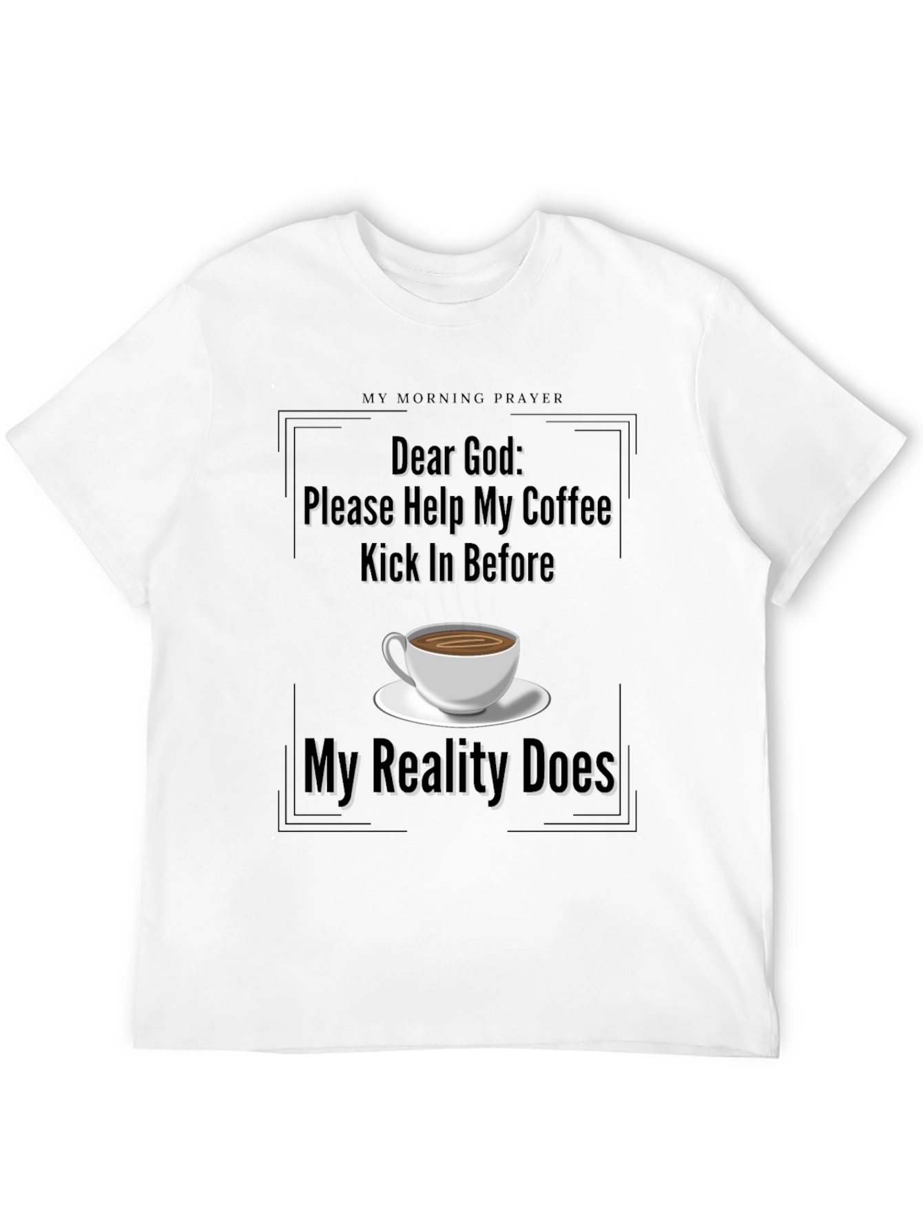 Camiseta Negra Café y Oración