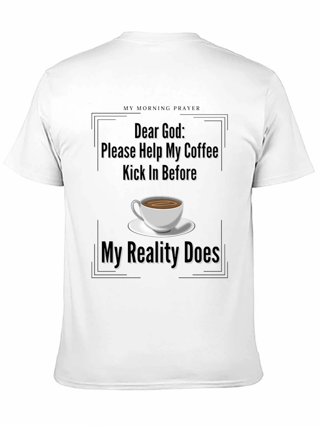 Camiseta Negra Café y Oración