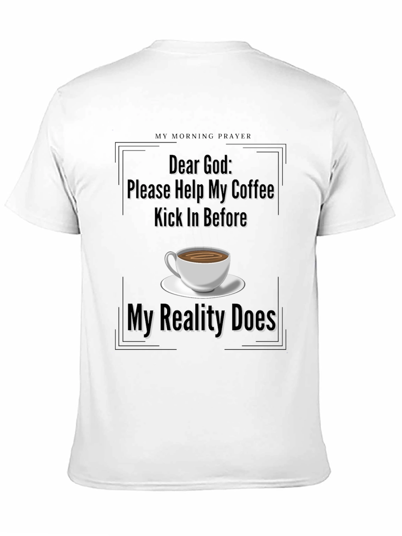 Camiseta Negra Café y Oración