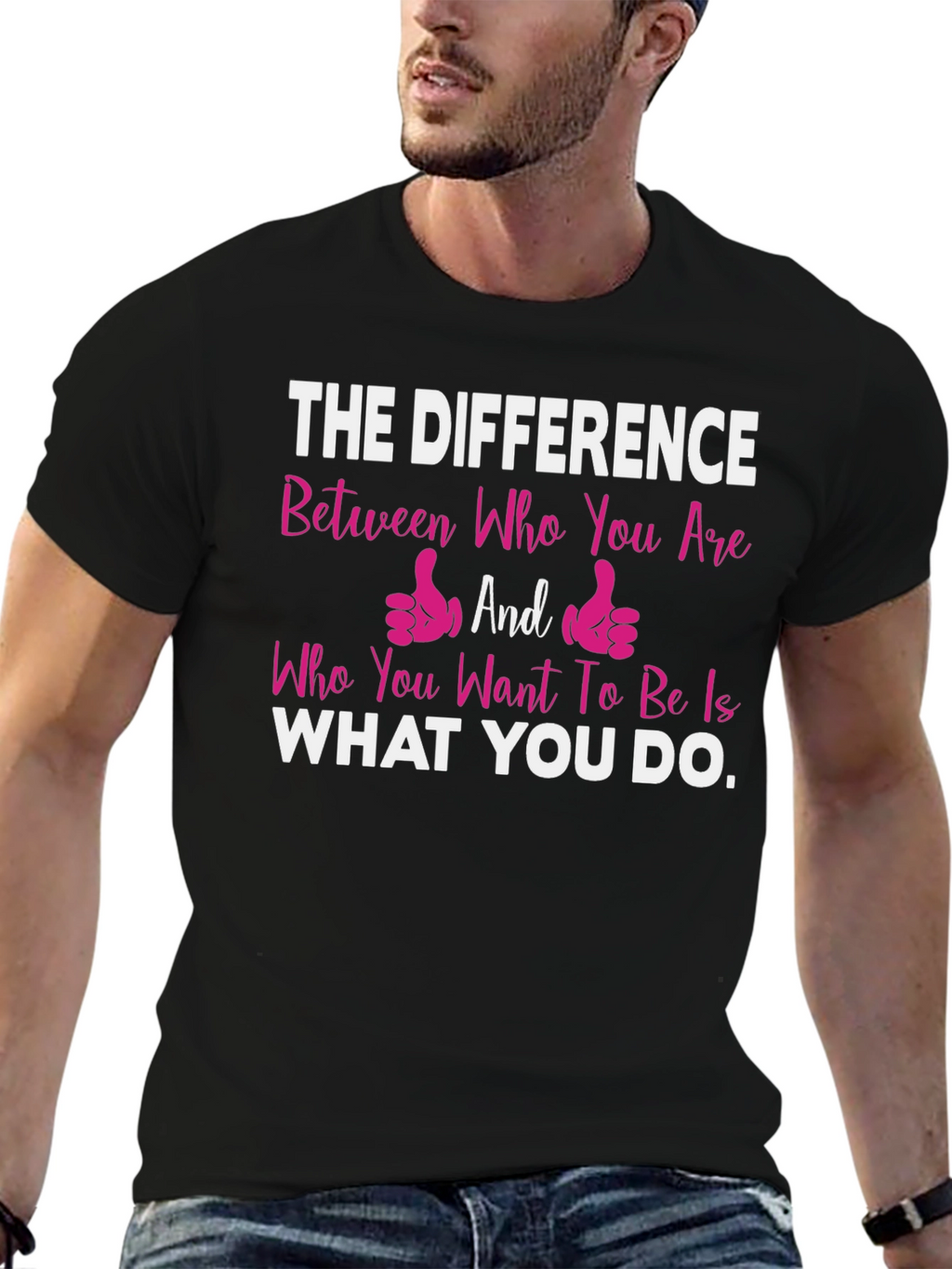 Camiseta con mensaje motivacional: La diferencia