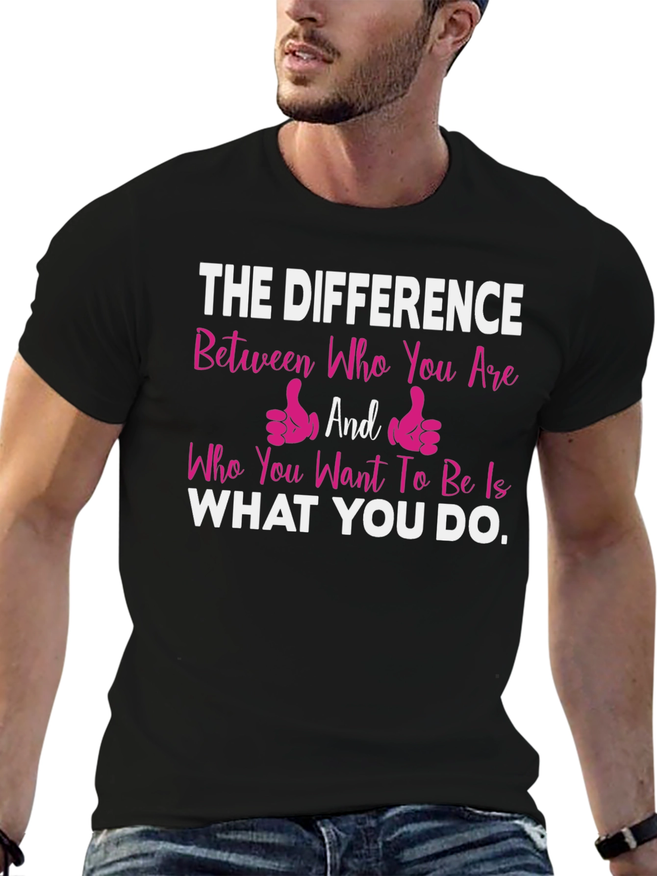 Camiseta con mensaje motivacional: La diferencia