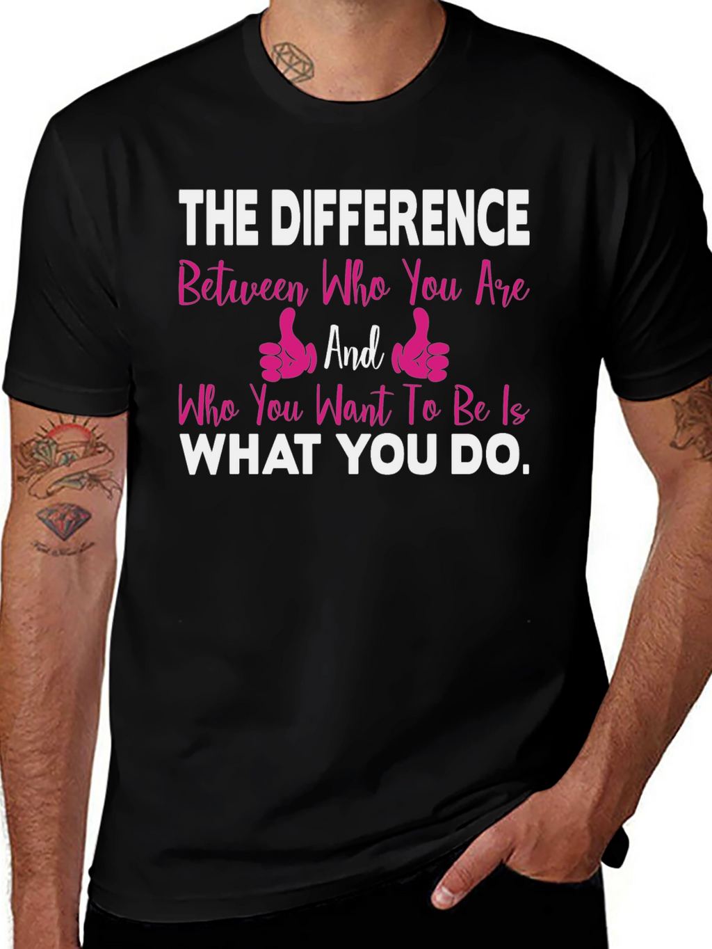 Camiseta con mensaje motivacional: La diferencia