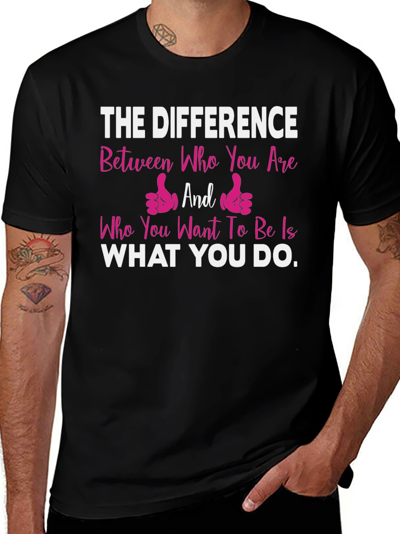 Camiseta con mensaje motivacional: La diferencia