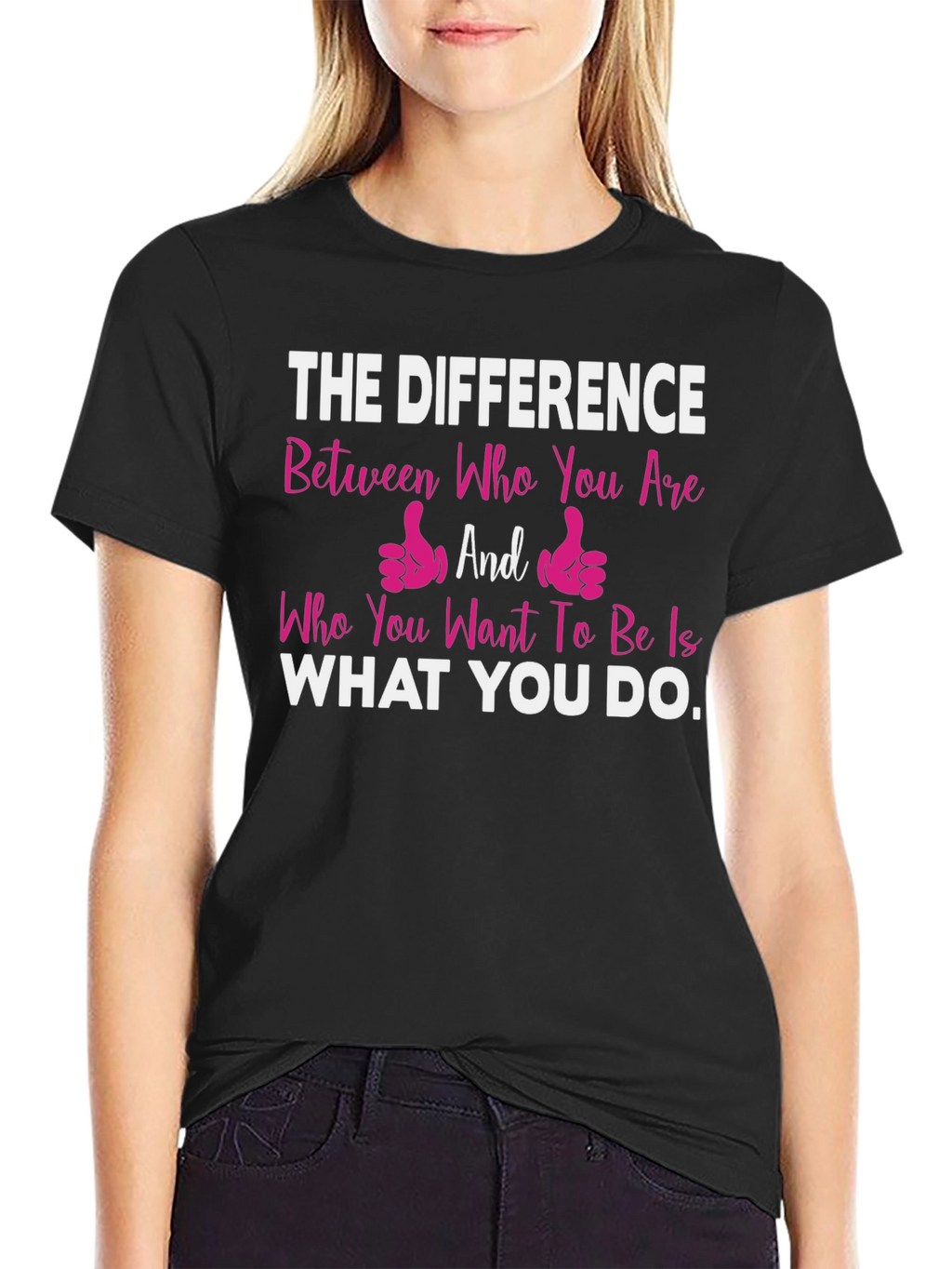 Camiseta con mensaje motivacional: La diferencia
