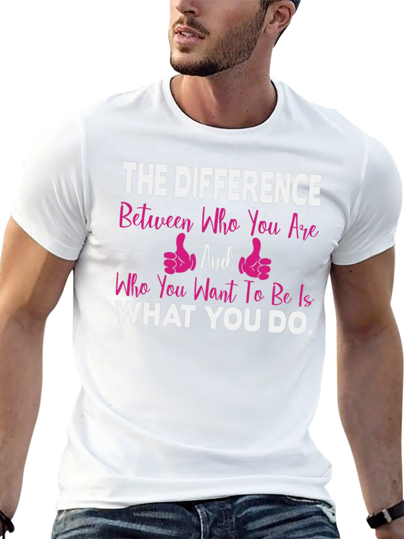 Camiseta con mensaje motivacional: La diferencia