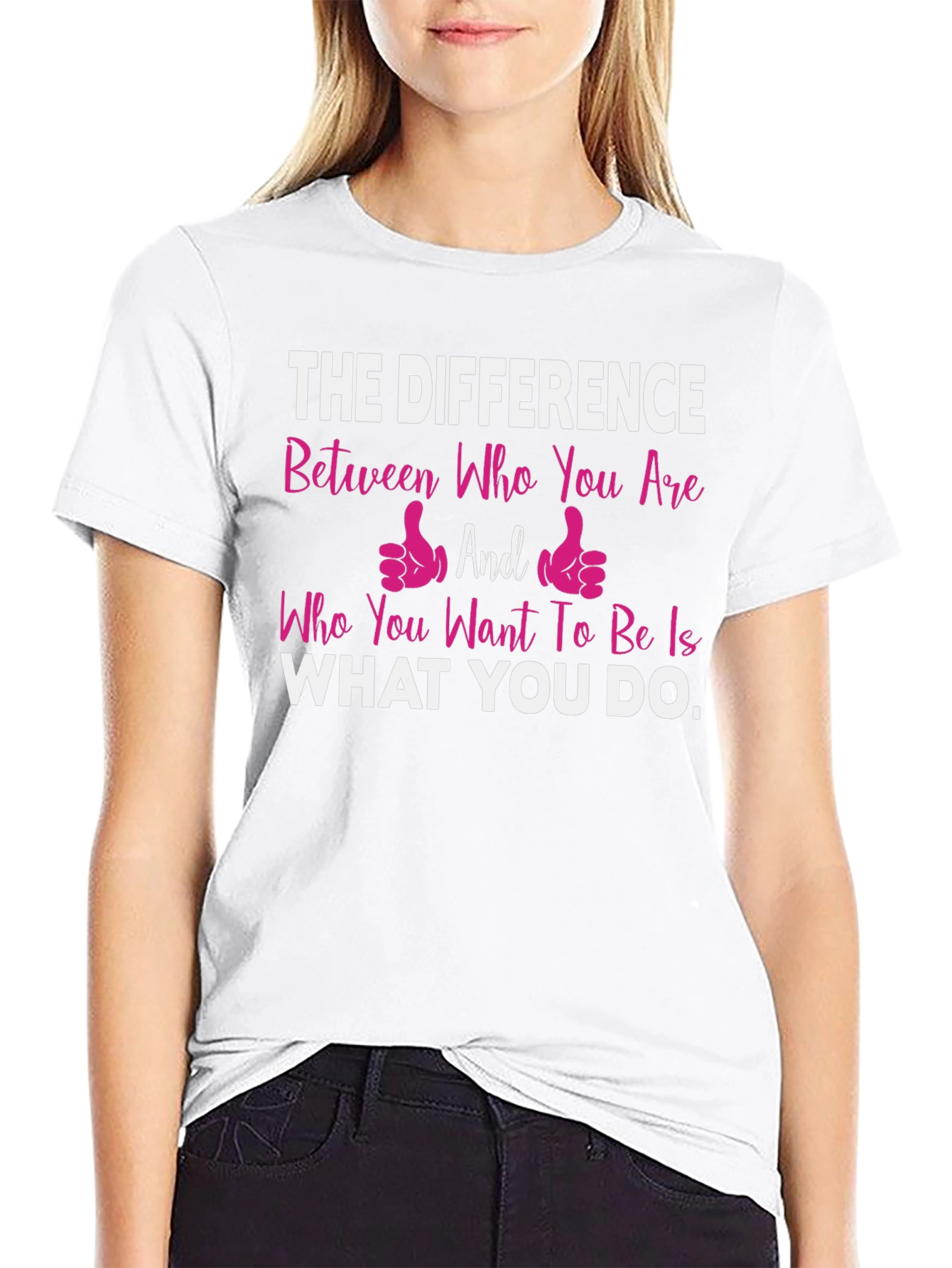 Camiseta con mensaje motivacional: La diferencia