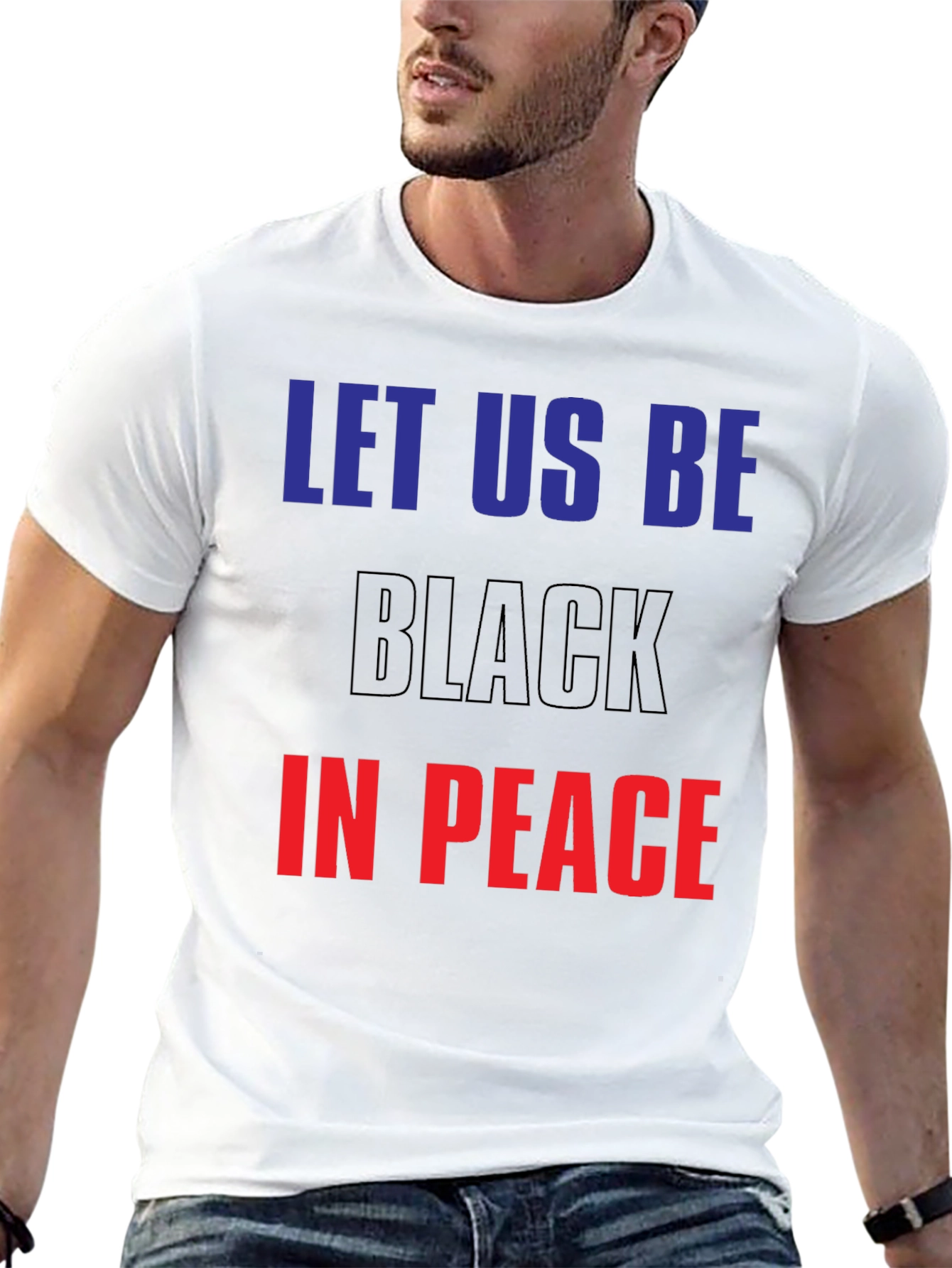 Camiseta Let Us Be Black In Peace - Diseño Único