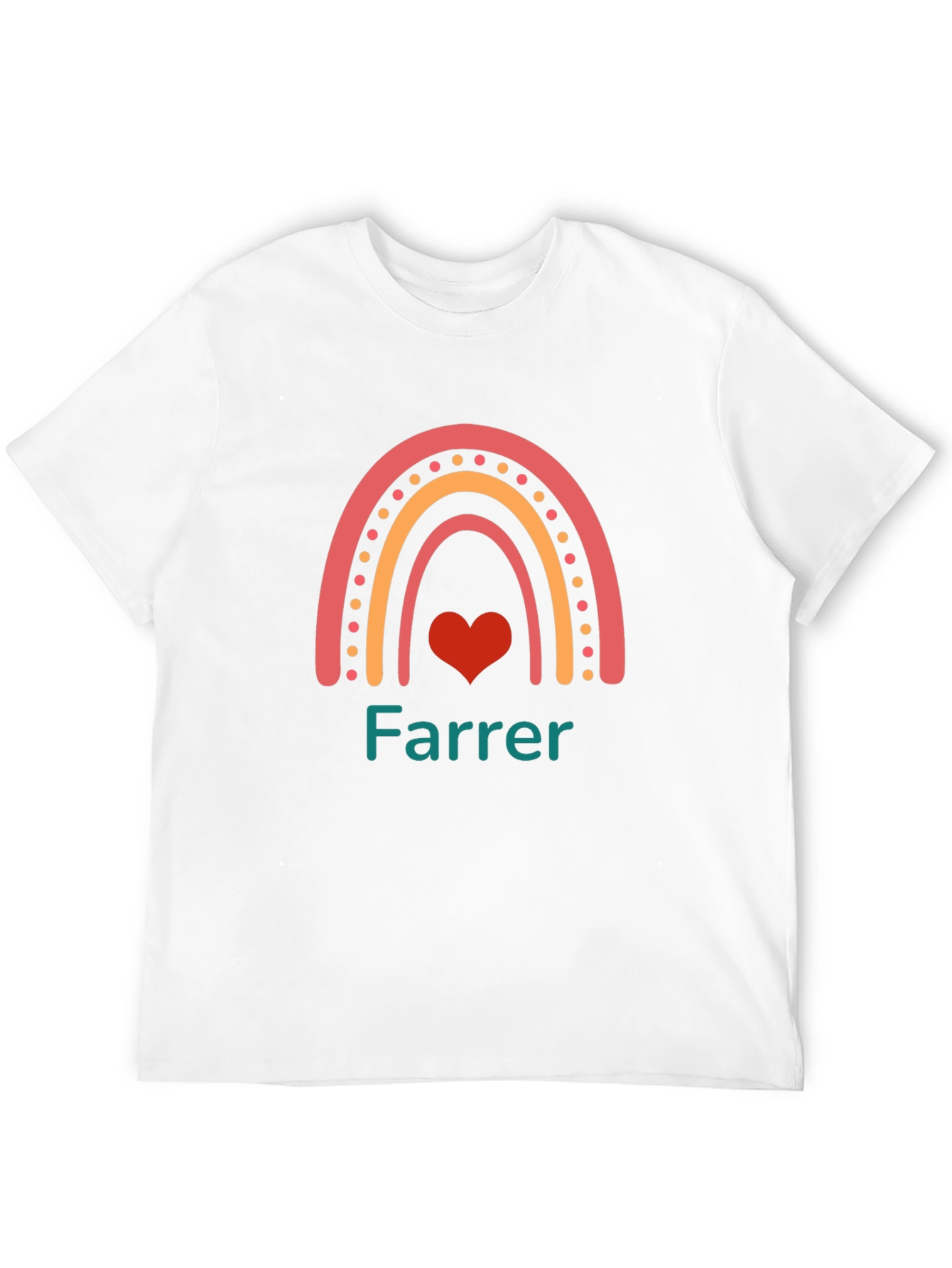 Camiseta Negra con Arcoíris y Corazón - Farrer