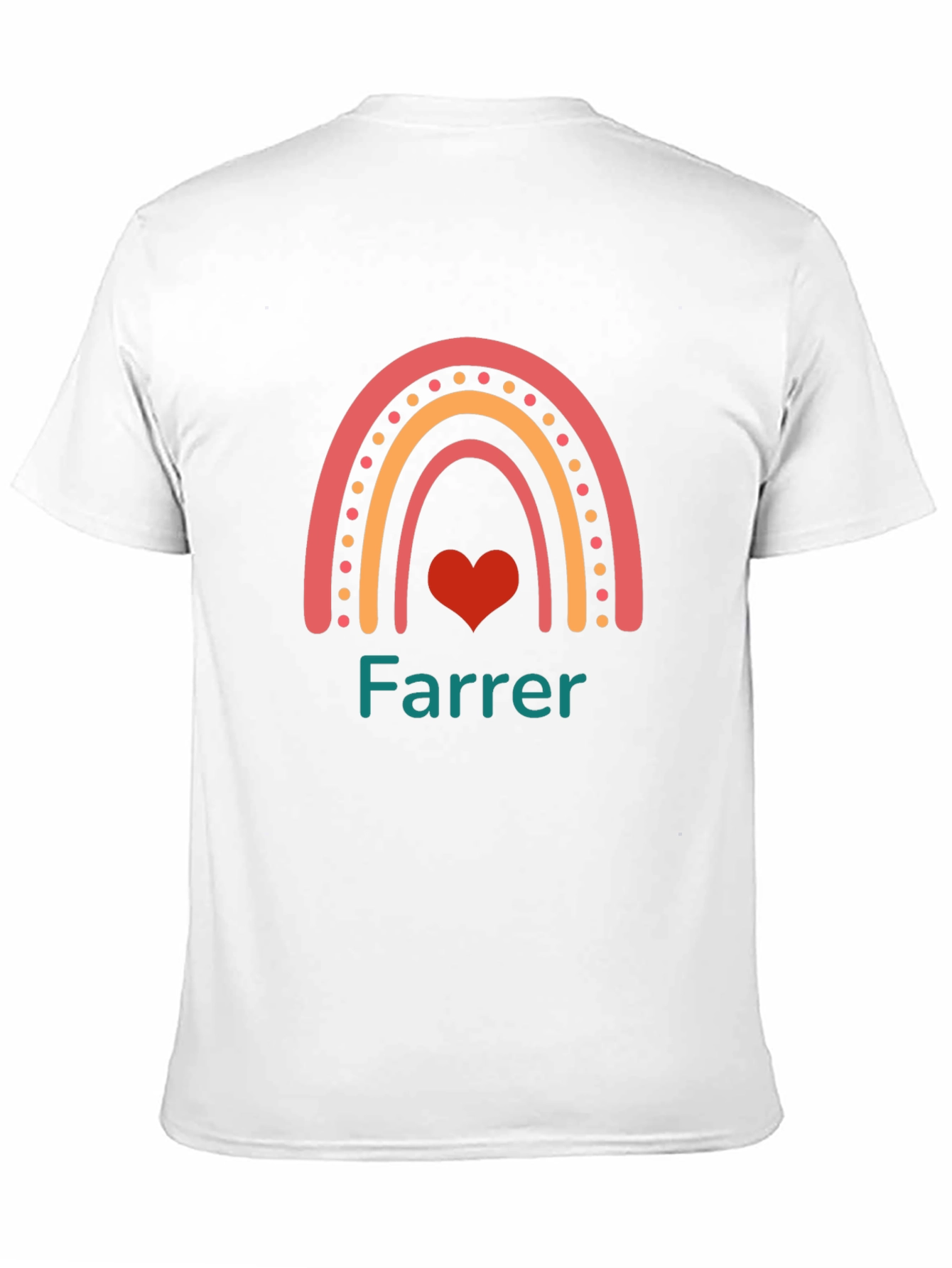 Camiseta Negra con Arcoíris y Corazón - Farrer