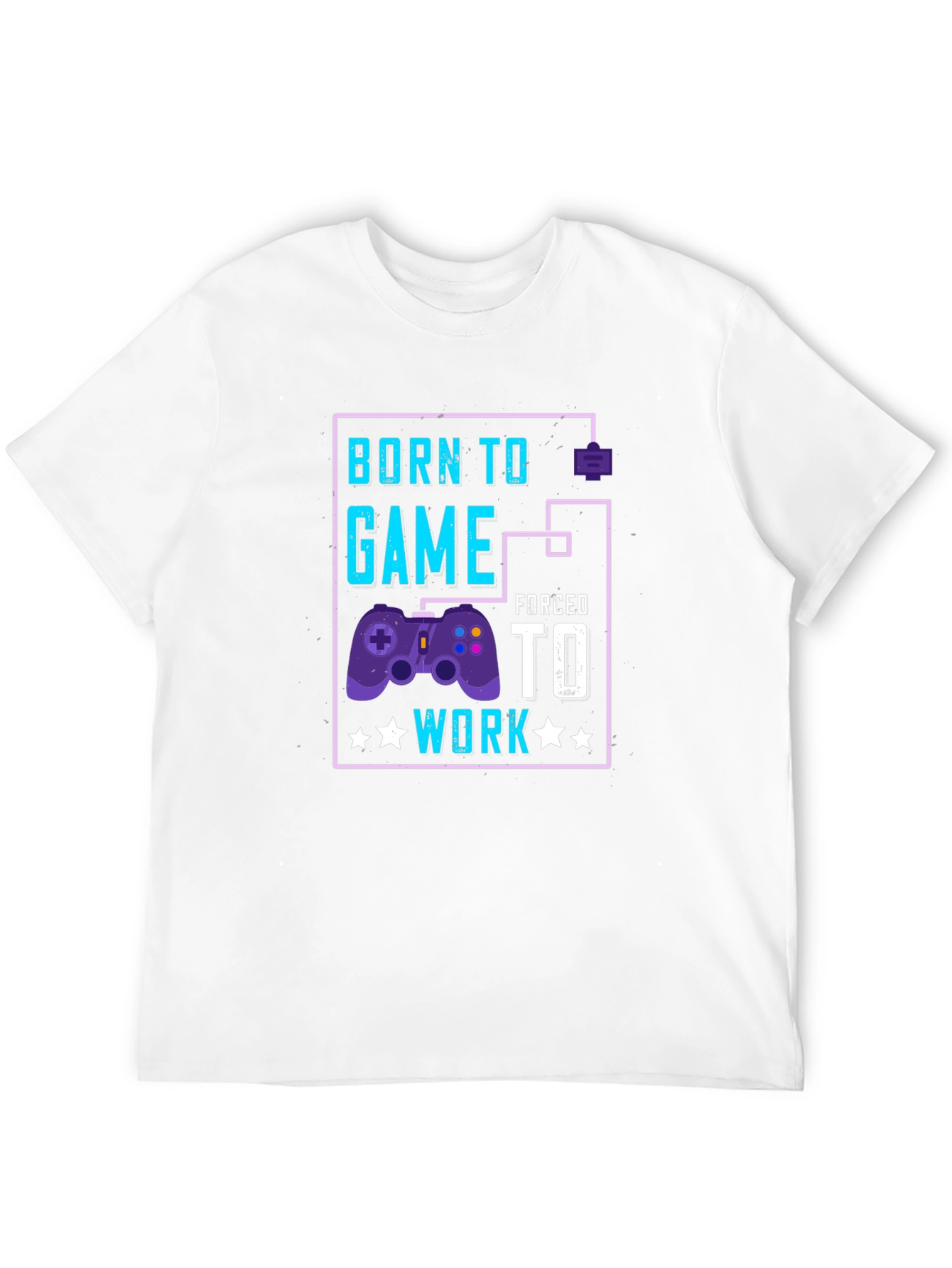 Camiseta Negra Born to Game Forced to Work
