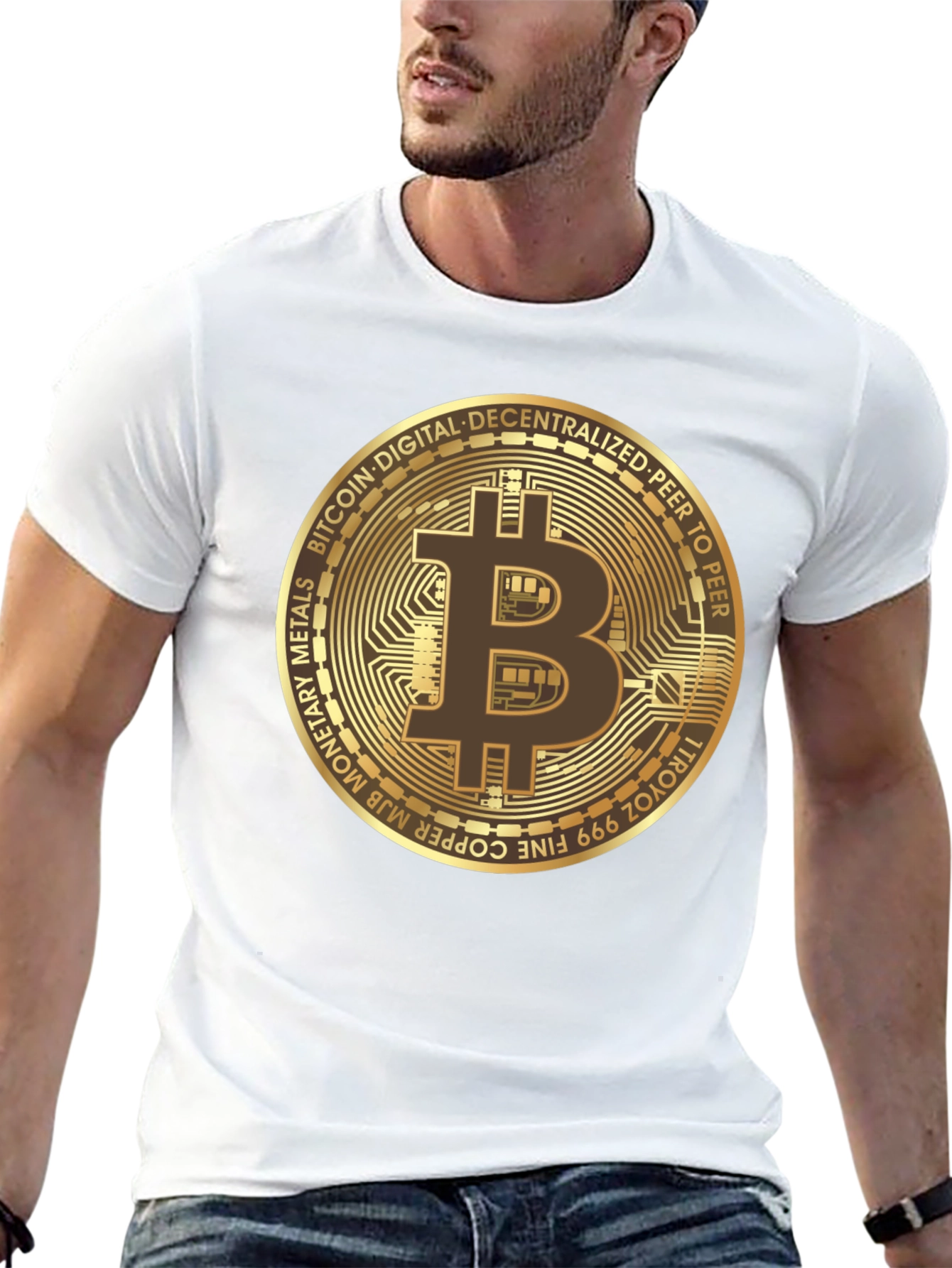 Camiseta Bitcoin para Hombre - Diseño Criptomoneda