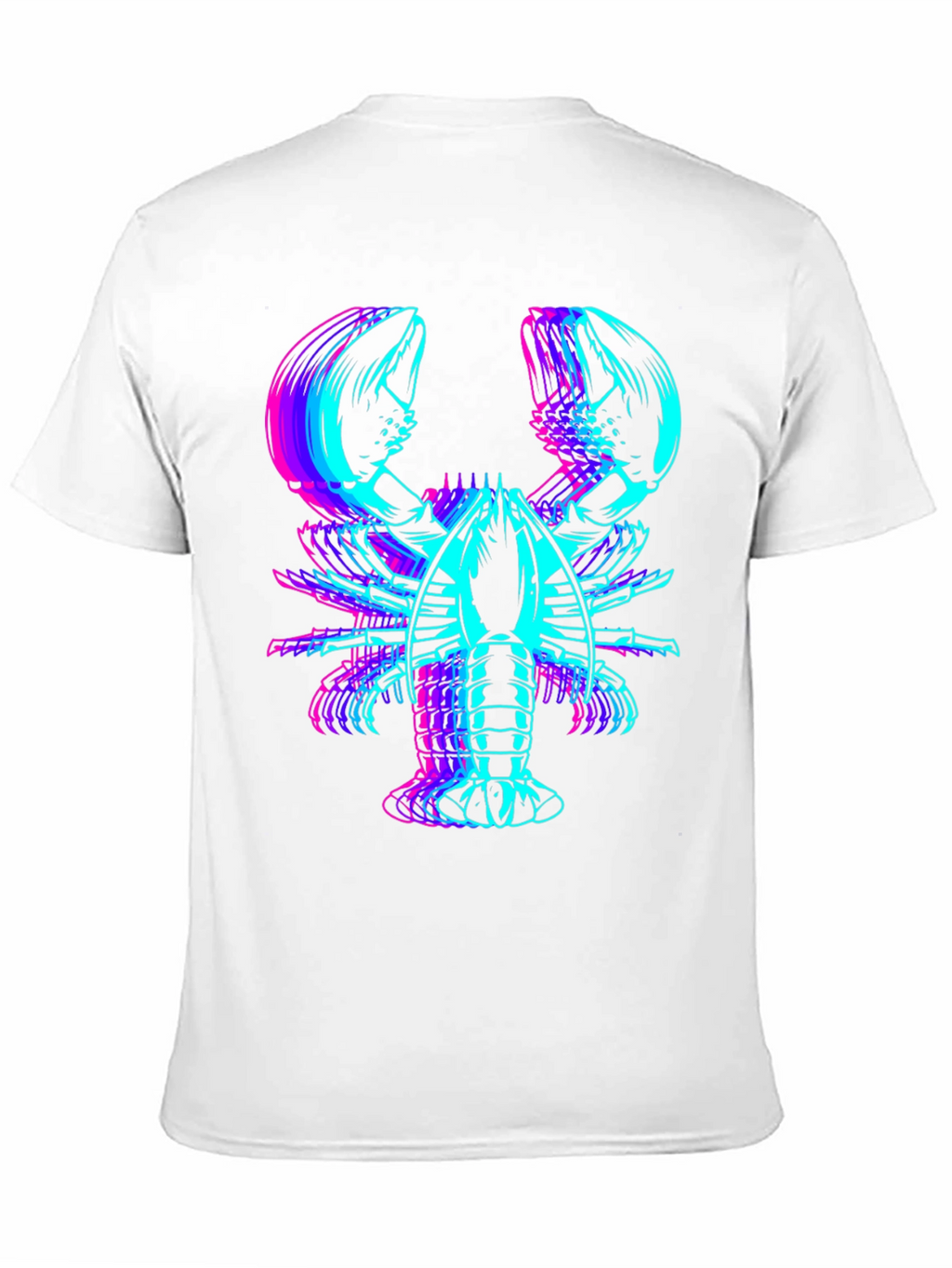 Camiseta Negra con Diseño de Langosta Neón