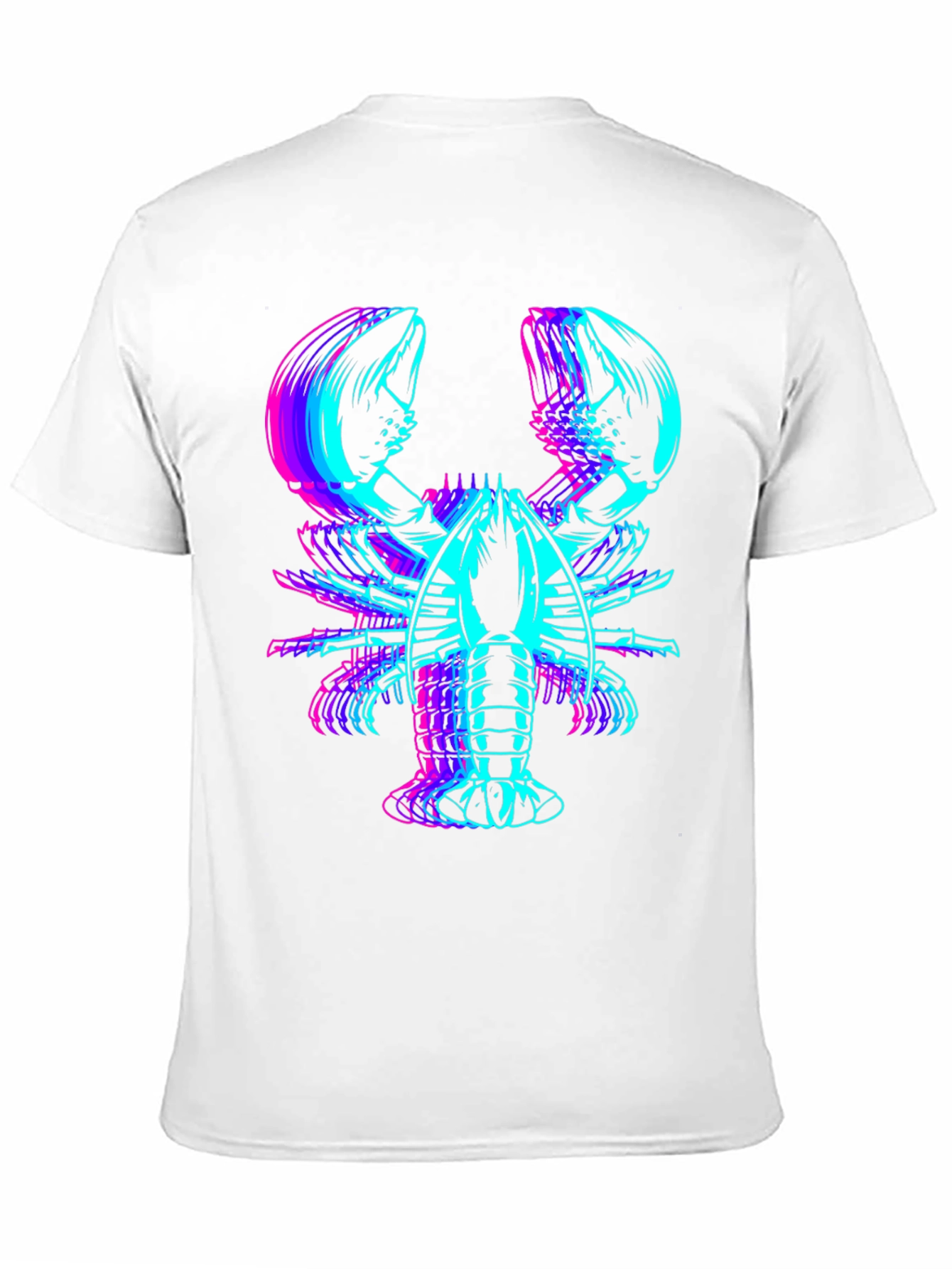 Camiseta Negra con Diseño de Langosta Neón